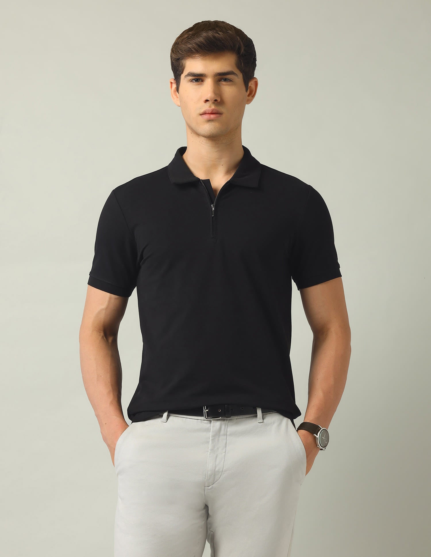 Solid Modern Slim Fit Polo Shirt