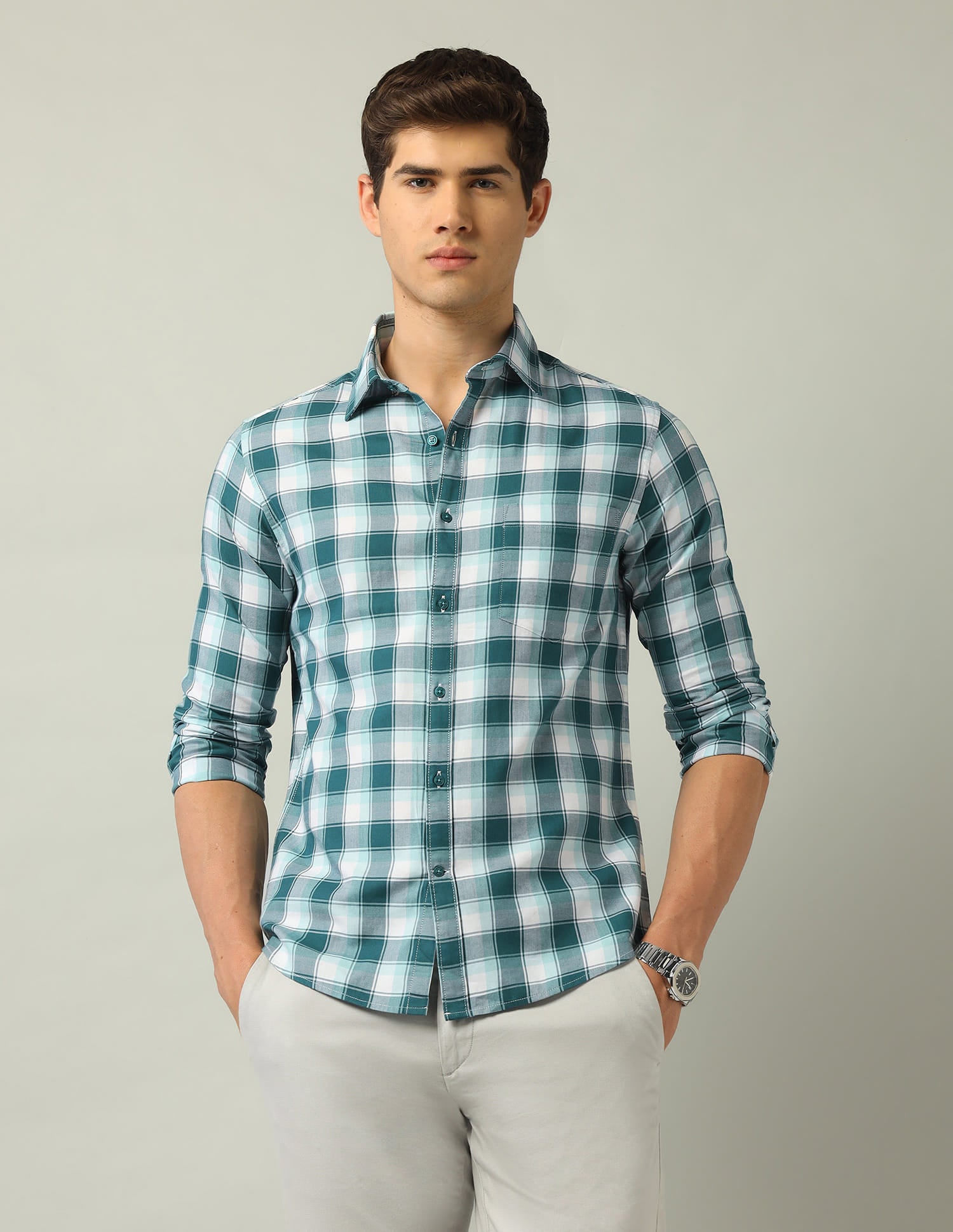 Tartan Checked Modern Slim Fit Shirt