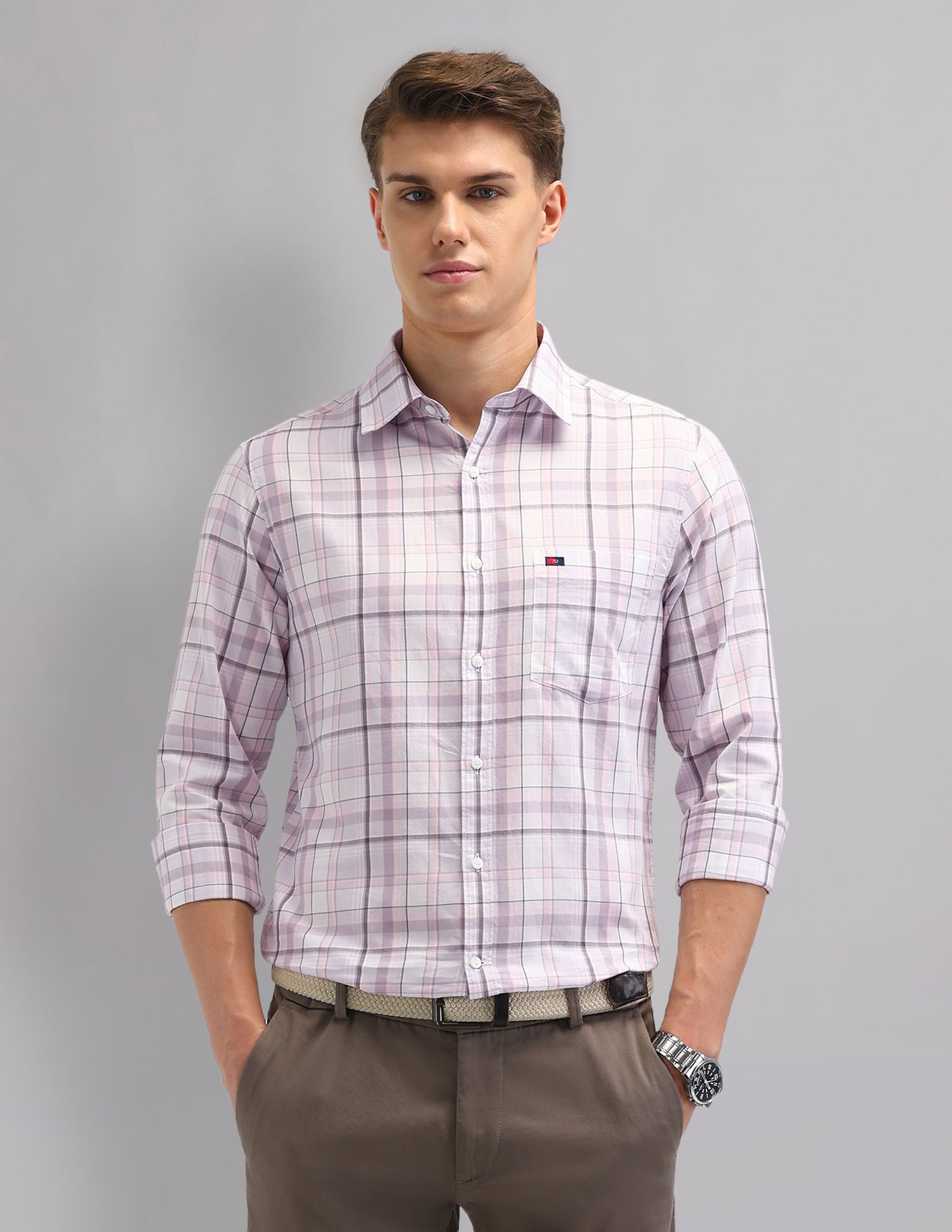 Stylish Regular Fit Checked Shirt