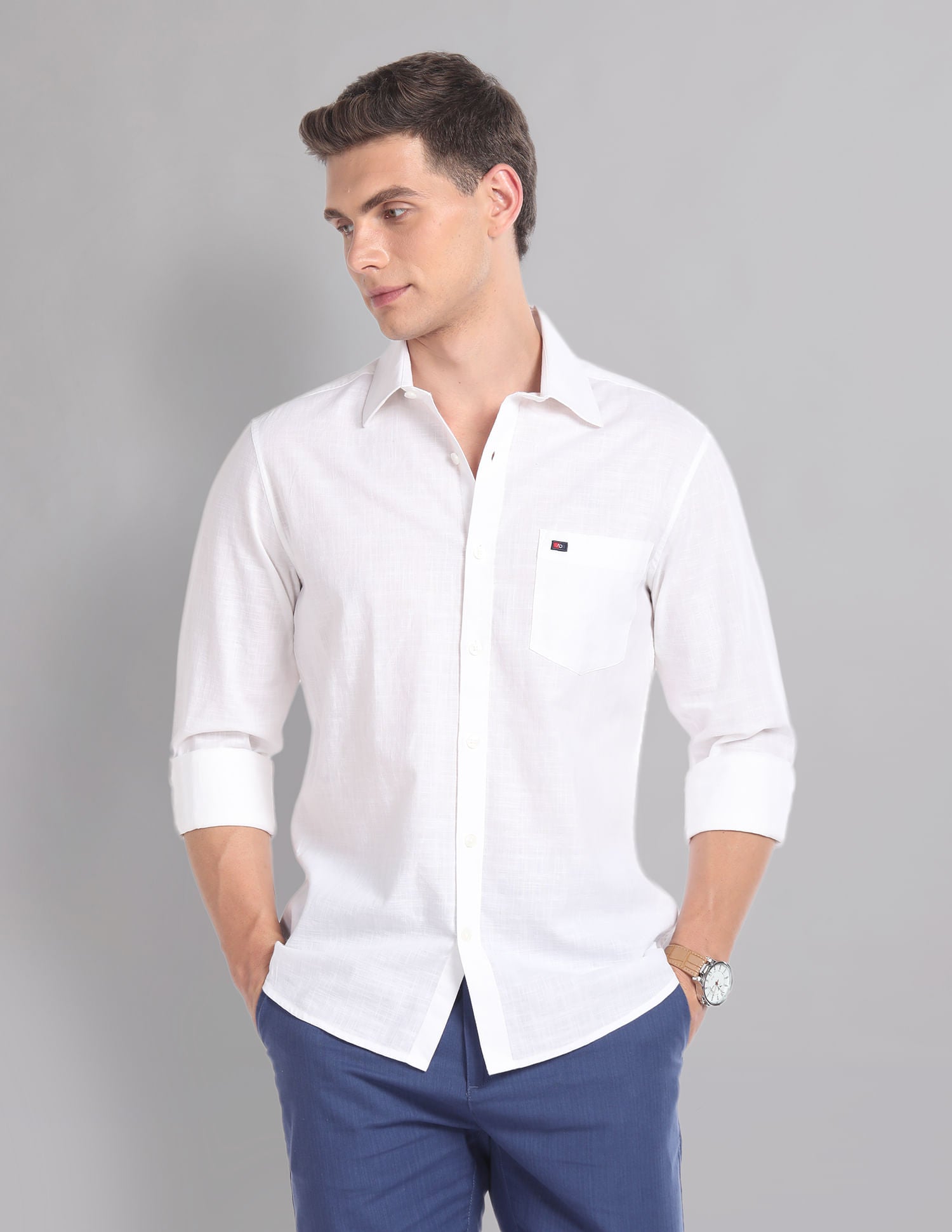 Playfully Patterned Slim Fit Summer Shirt