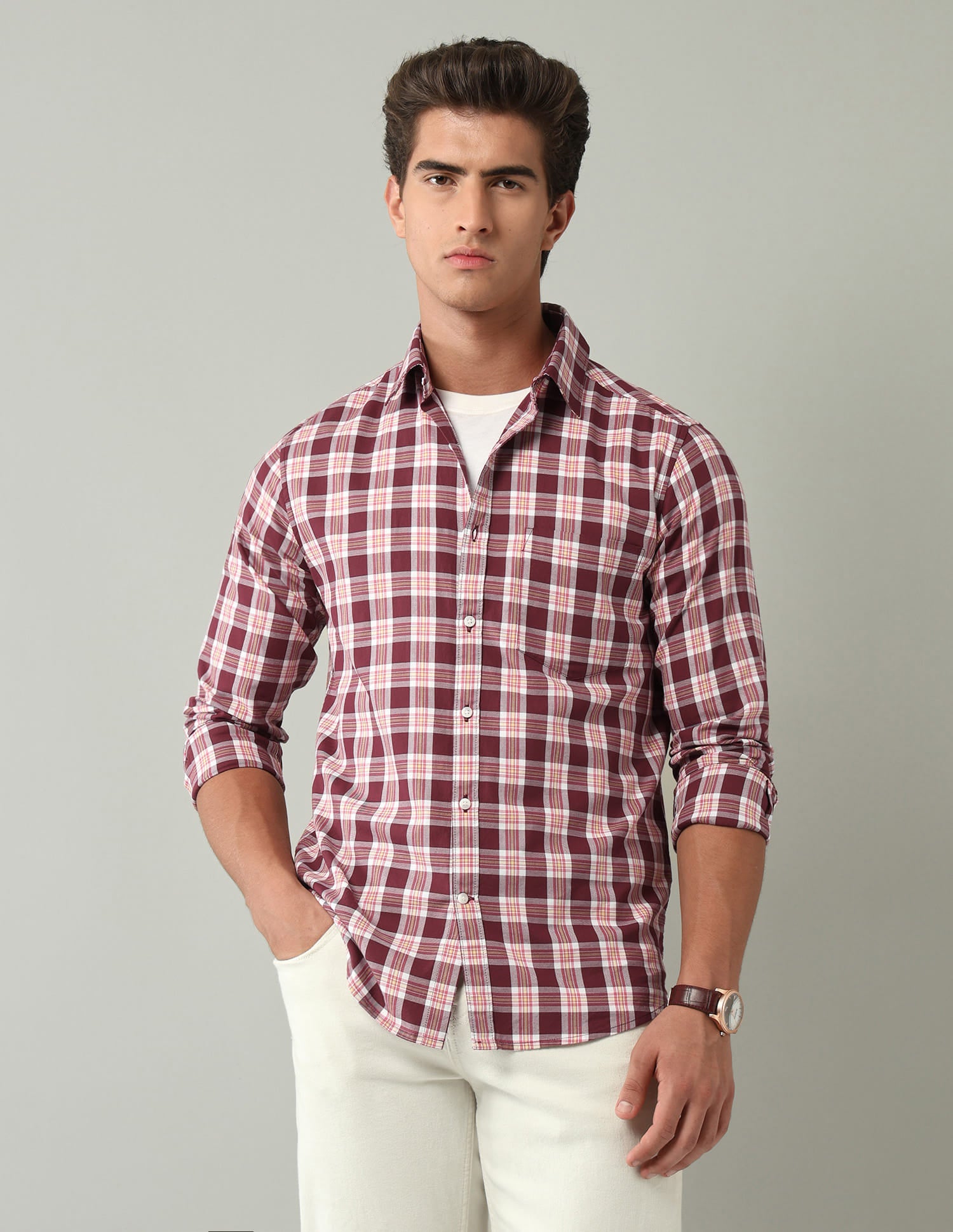 Tartan Checked Modern Slim Fit Shirt