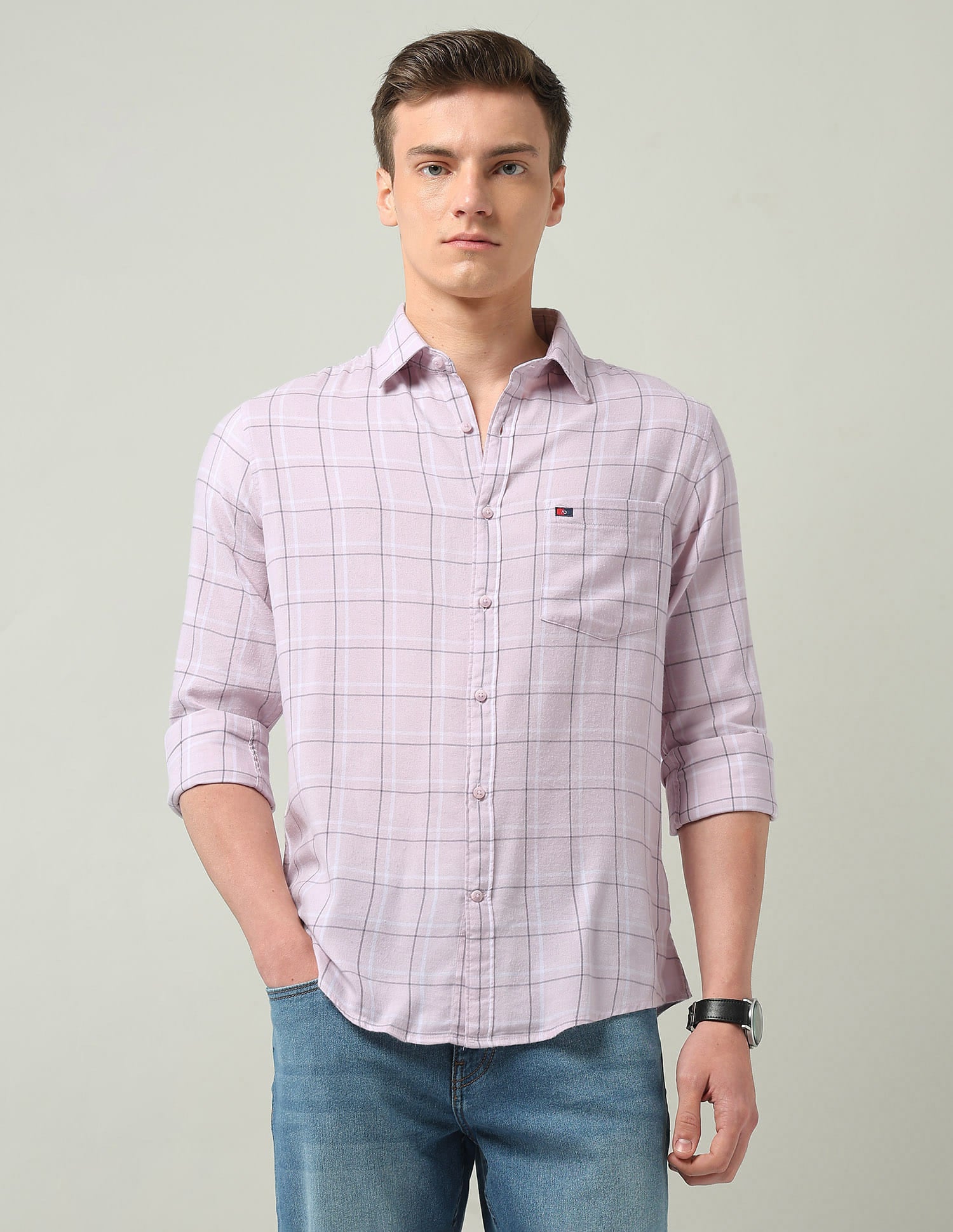 Modern Slim Fit Checked Shirt