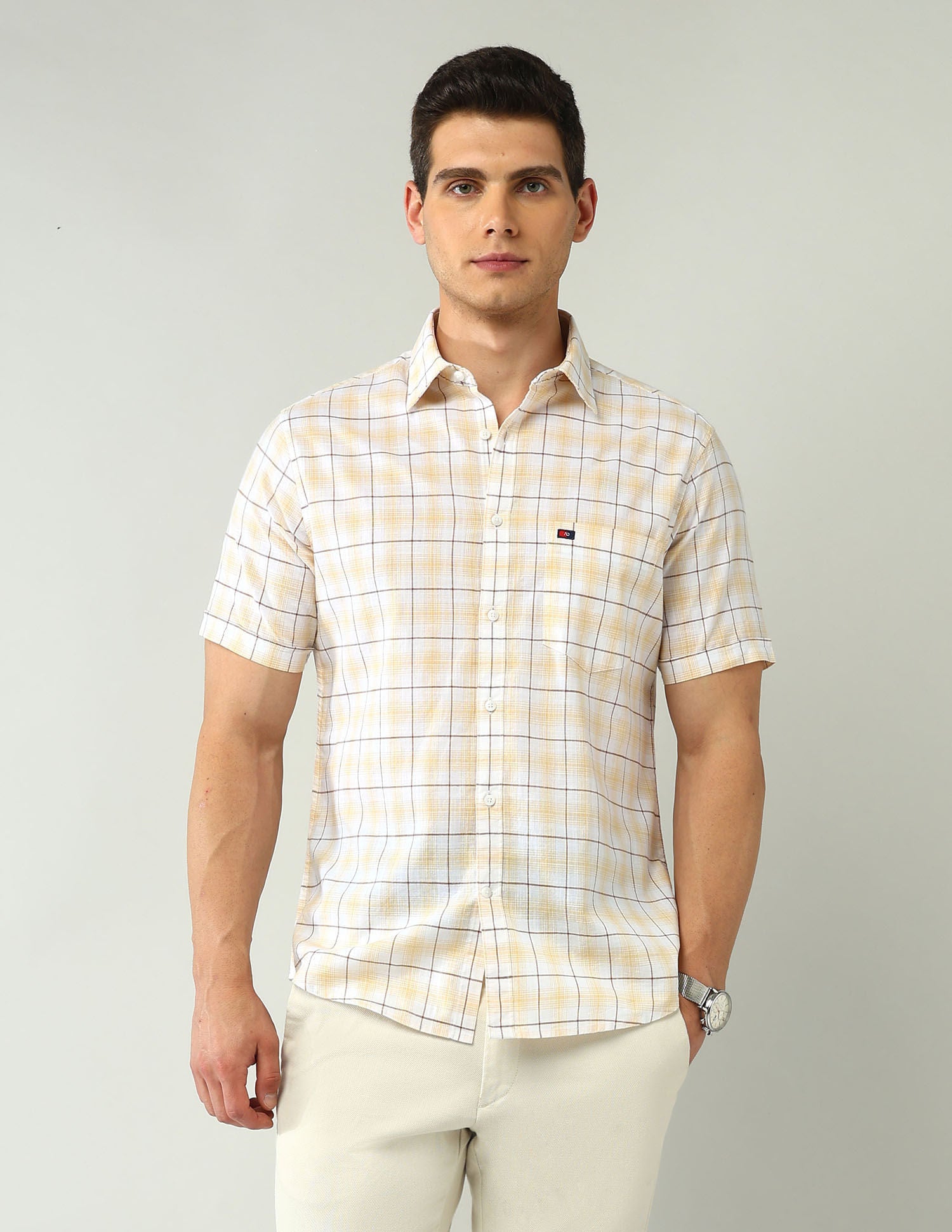 City Chronicles Modern Slim Fit Tartan Checked Shirt