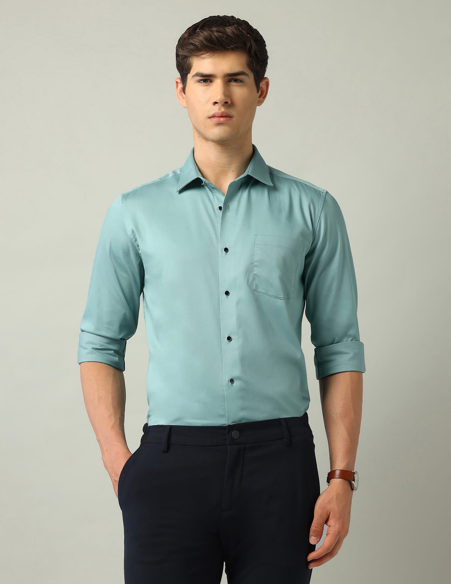 Slim Fit Satin Shirt