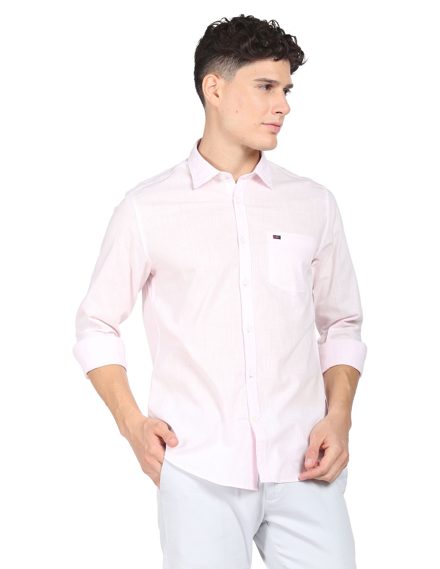 Regular Modern Slim Fit Solid Casual Shirt