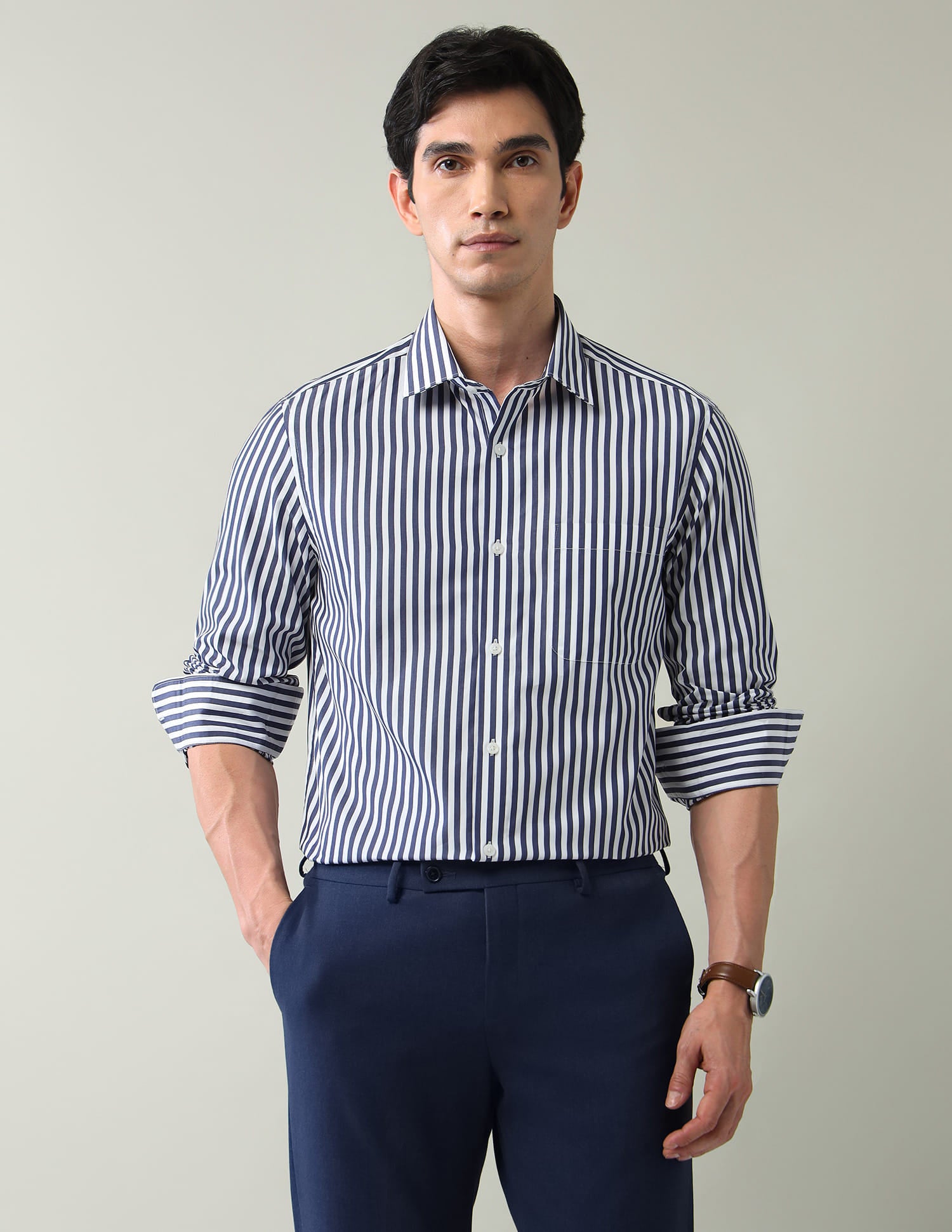 Vertical Striped Regular Fit Shirt