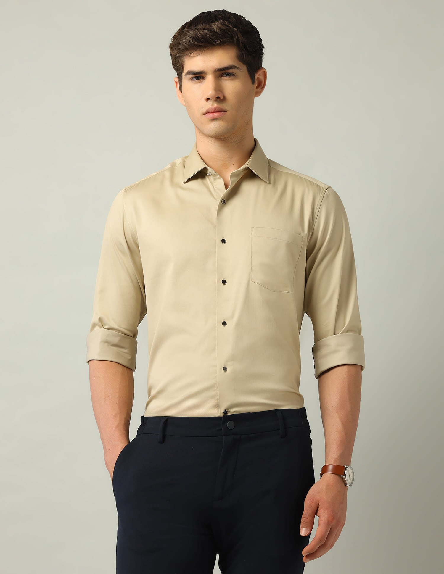 Slim Fit Satin Shirt