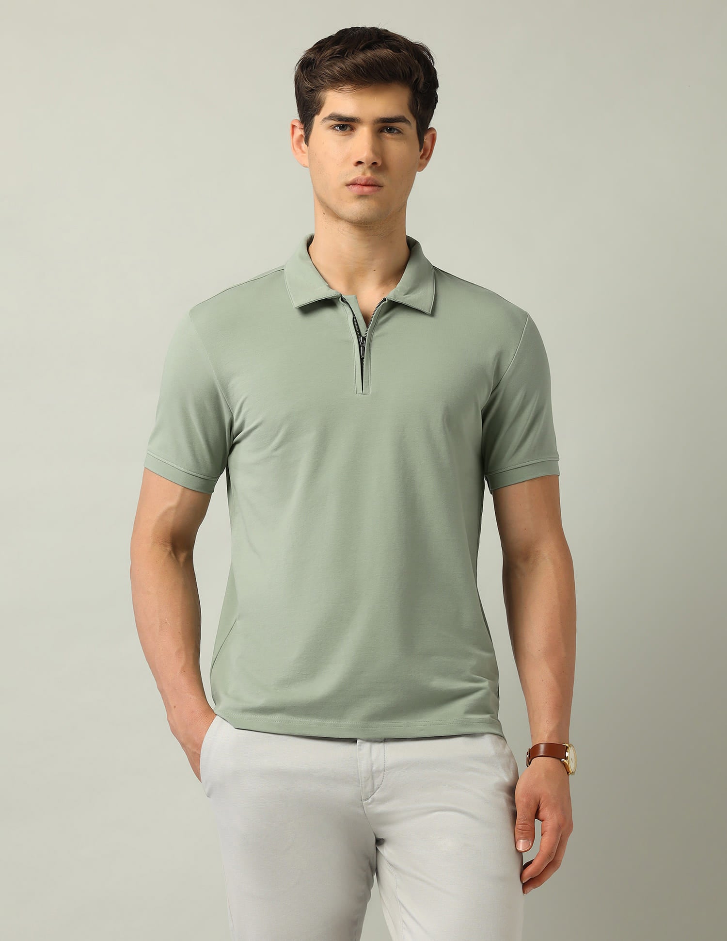Solid Modern Slim Fit Polo Shirt