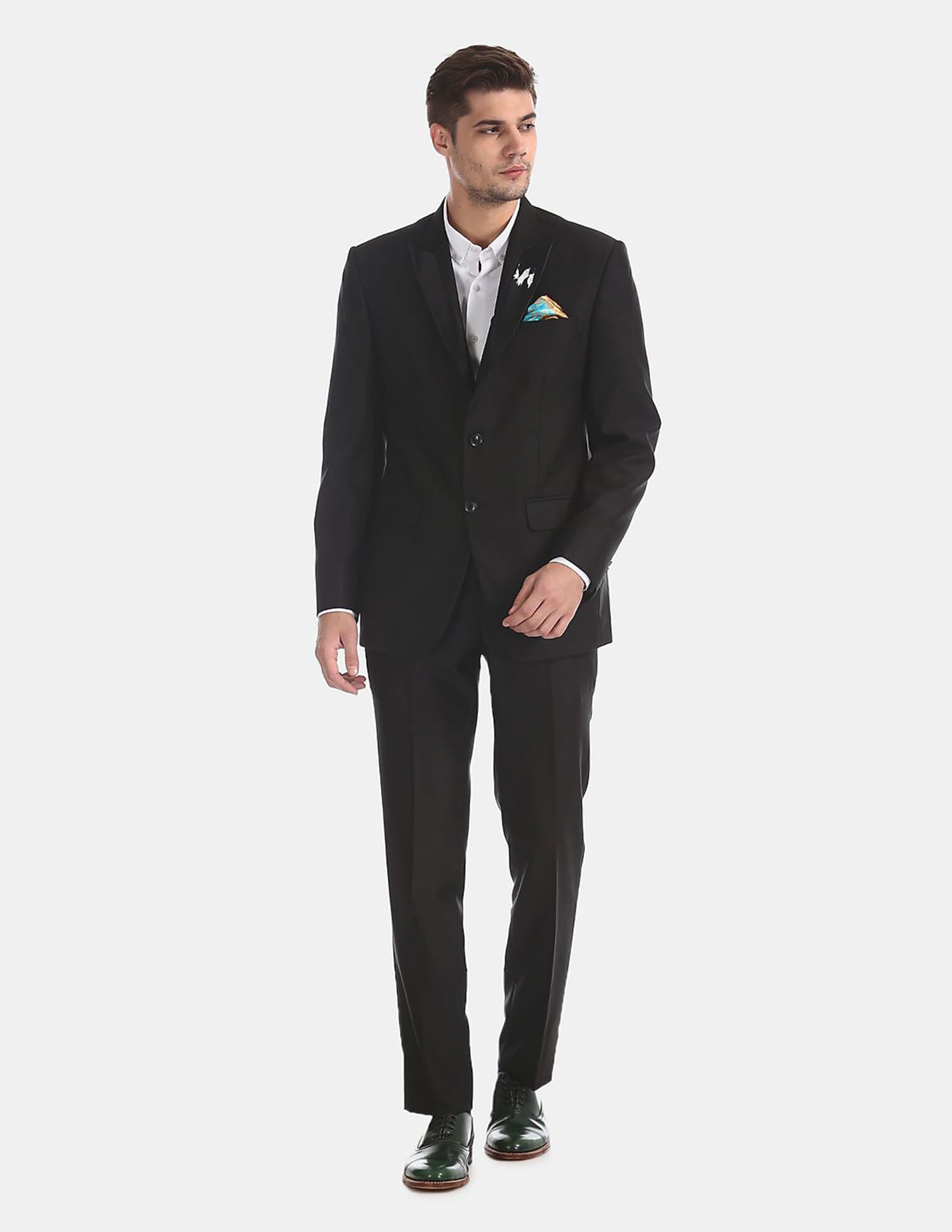 Tailored Regular Fit Textured Two Piece Suit