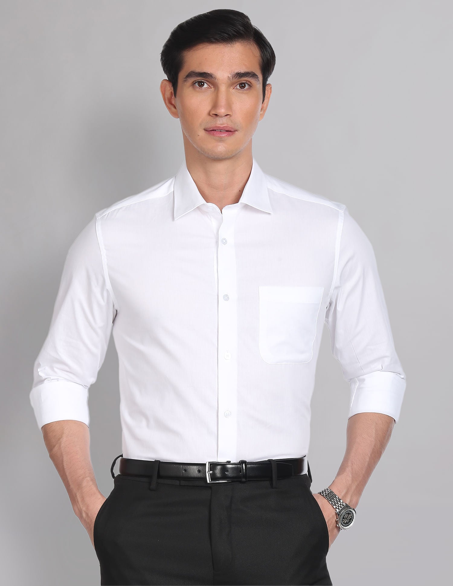 Classic Regular Fit Solid Formal Shirt
