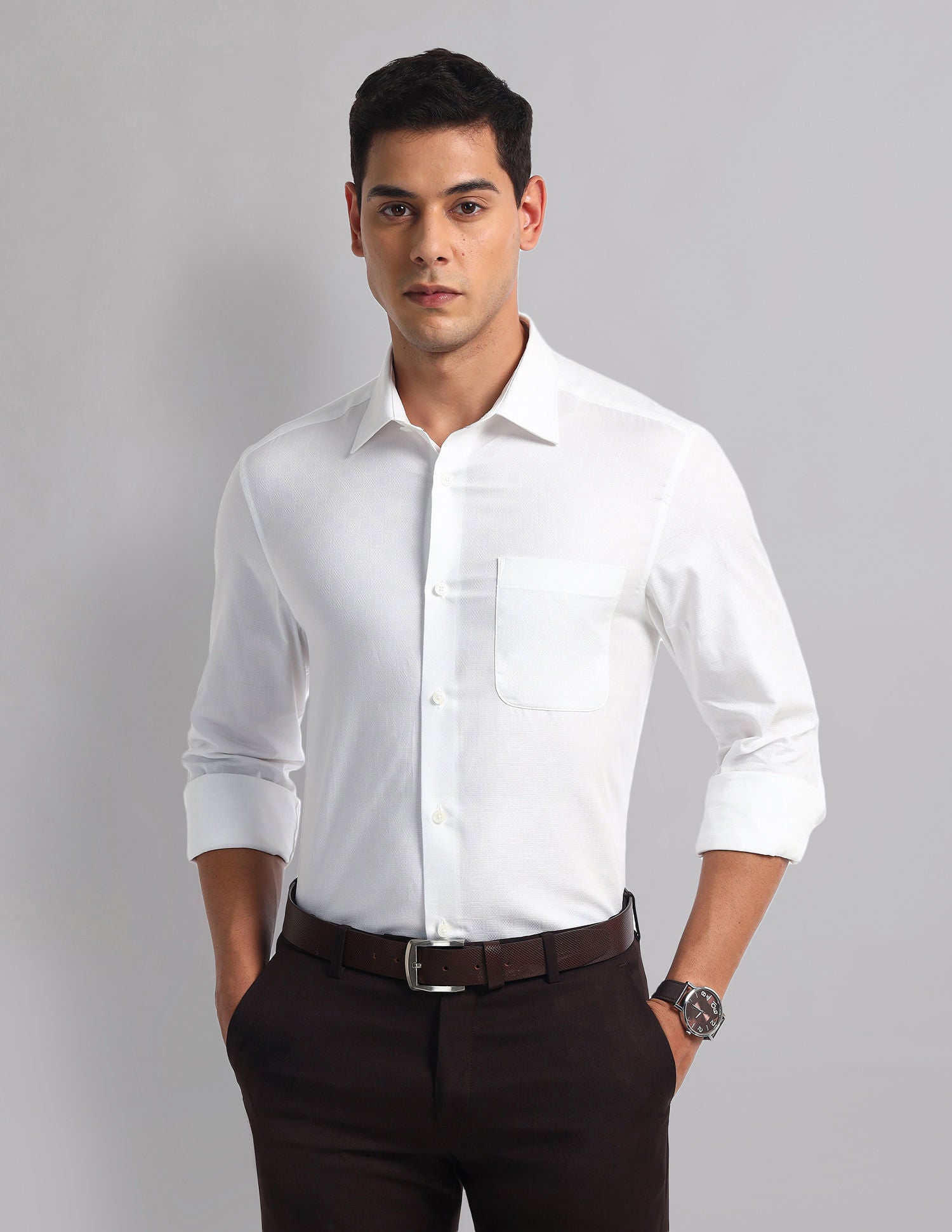 Stylish Fearless Cotton Dobby Shirt