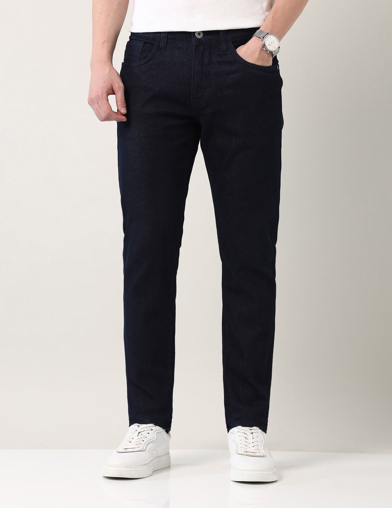 Easy-on slim Fit Mid Rise Jeans
