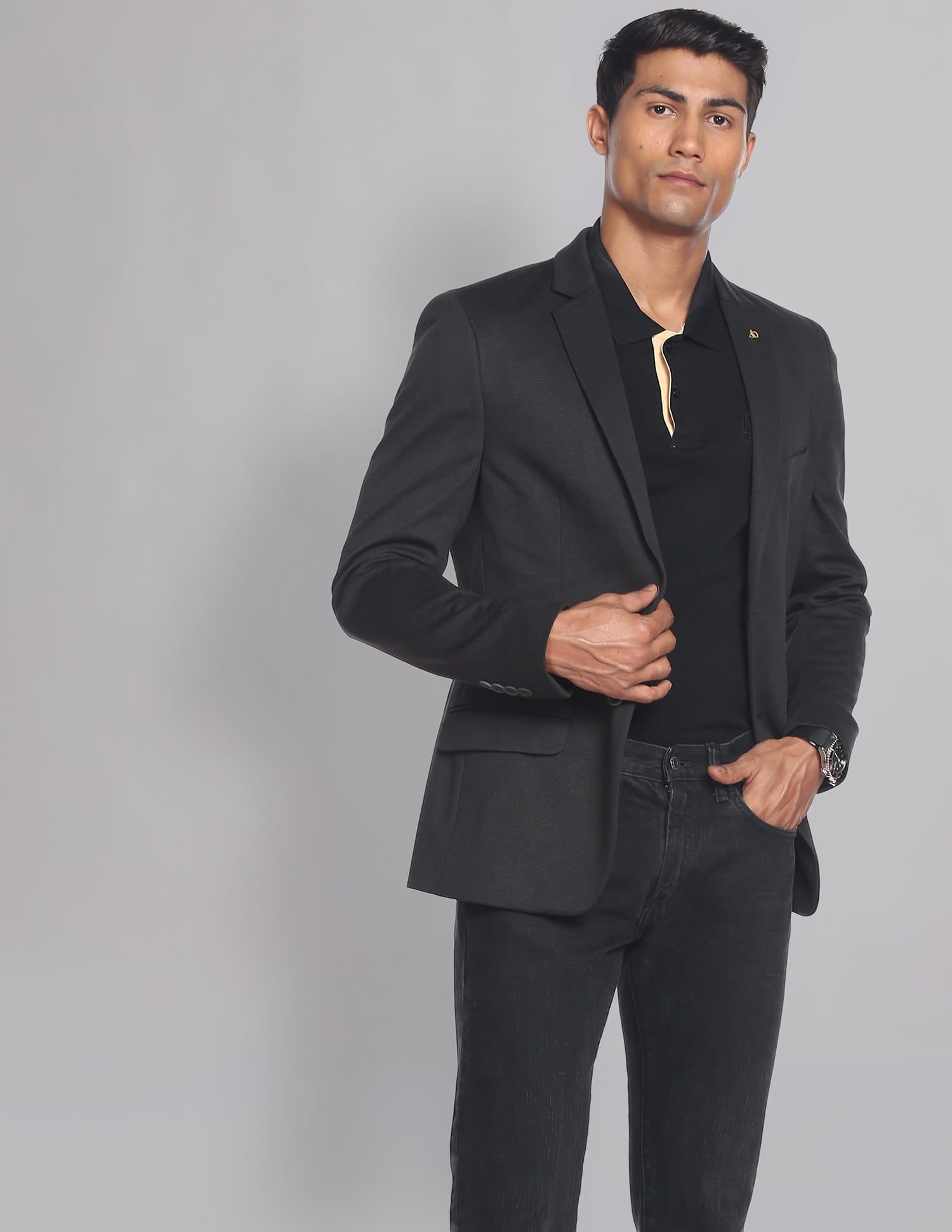 Slim Fit Patterned Blazer