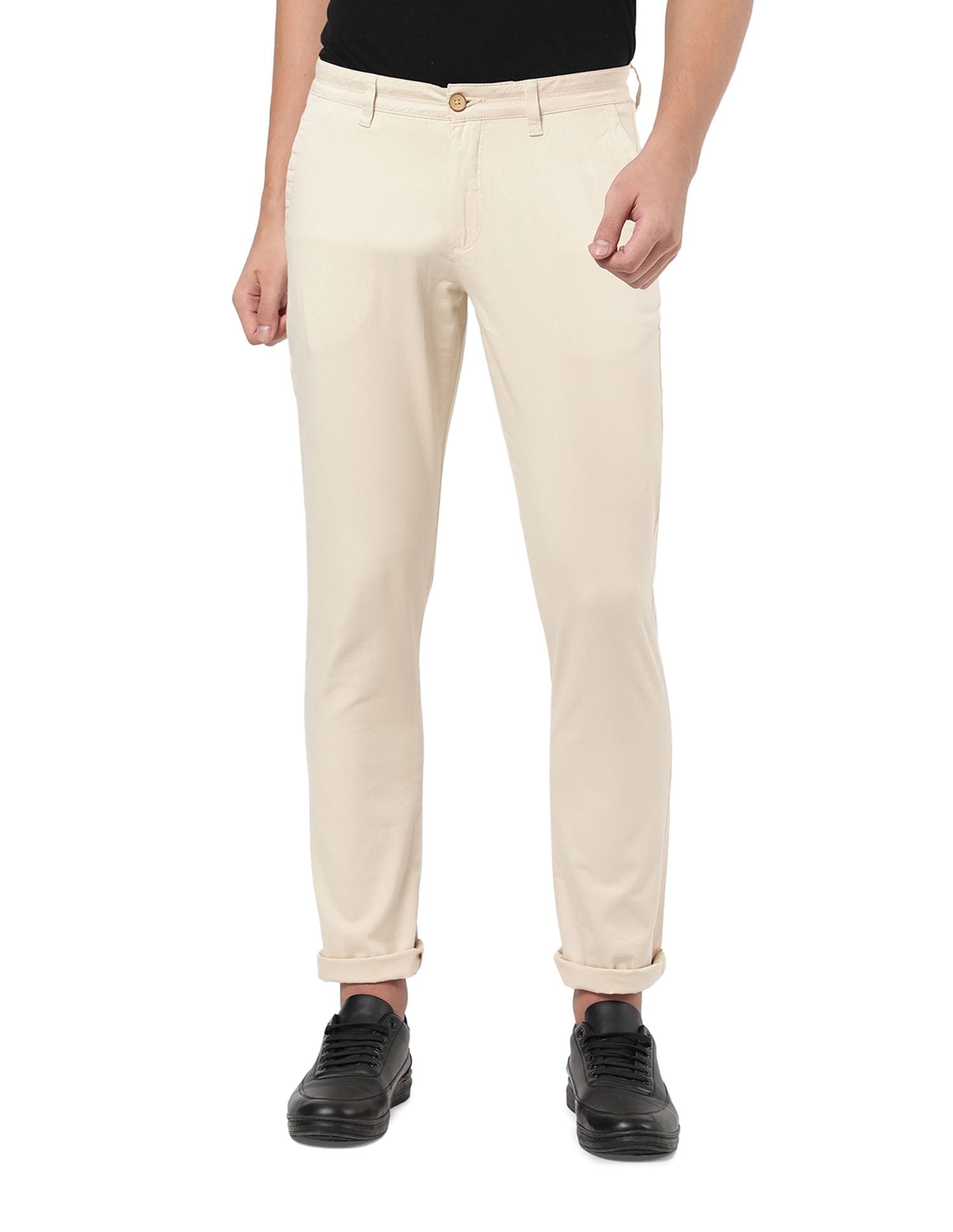 Regular Fit Mid Rise Casual Chinos