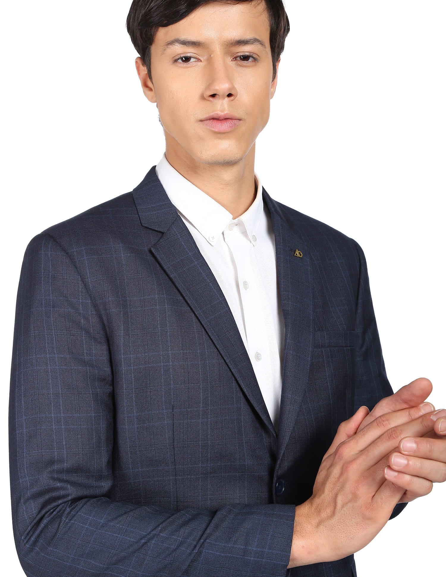 Patterned Weave Plaid Check Formal Blazer