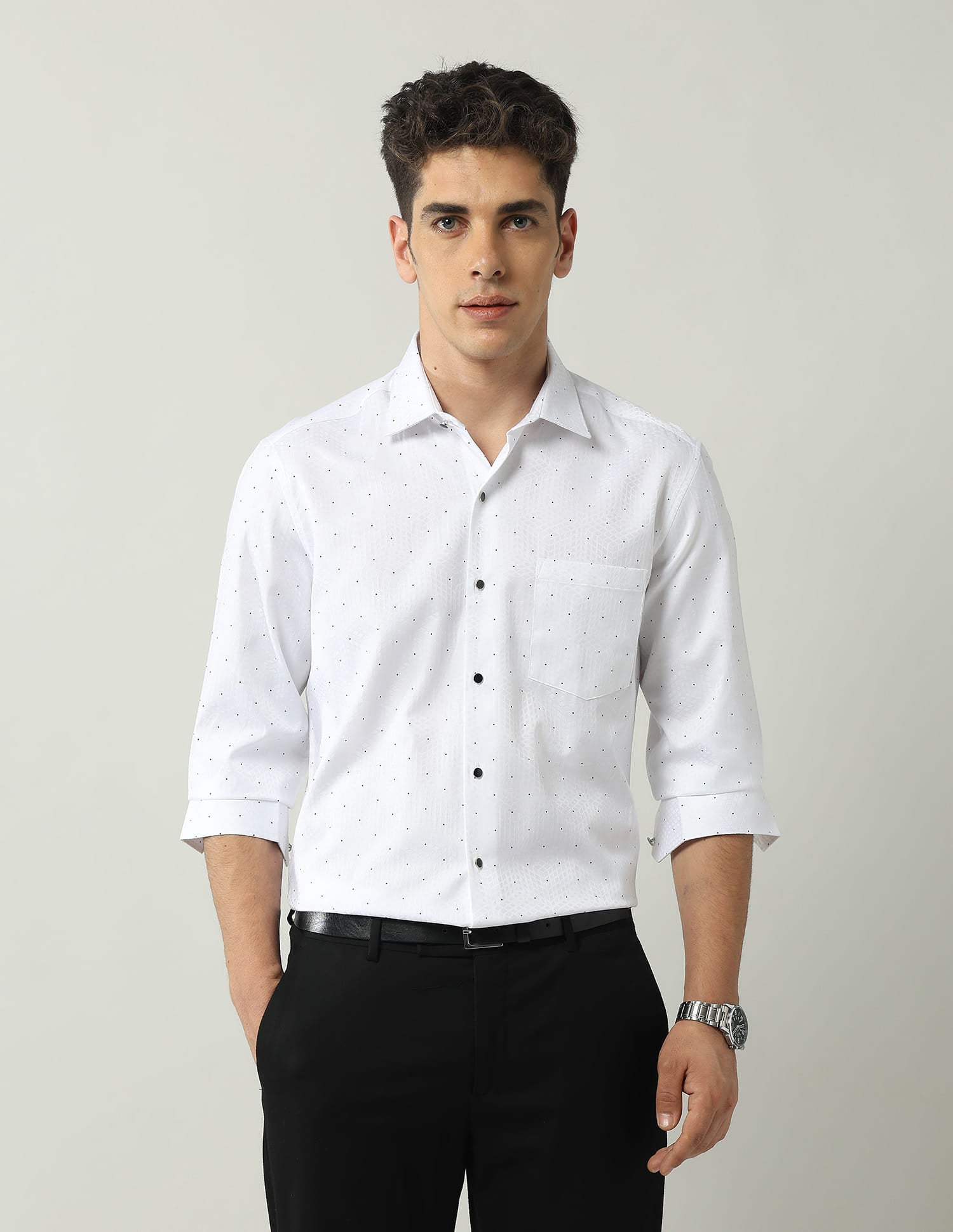 Slim Fit Jaquard Shirt
