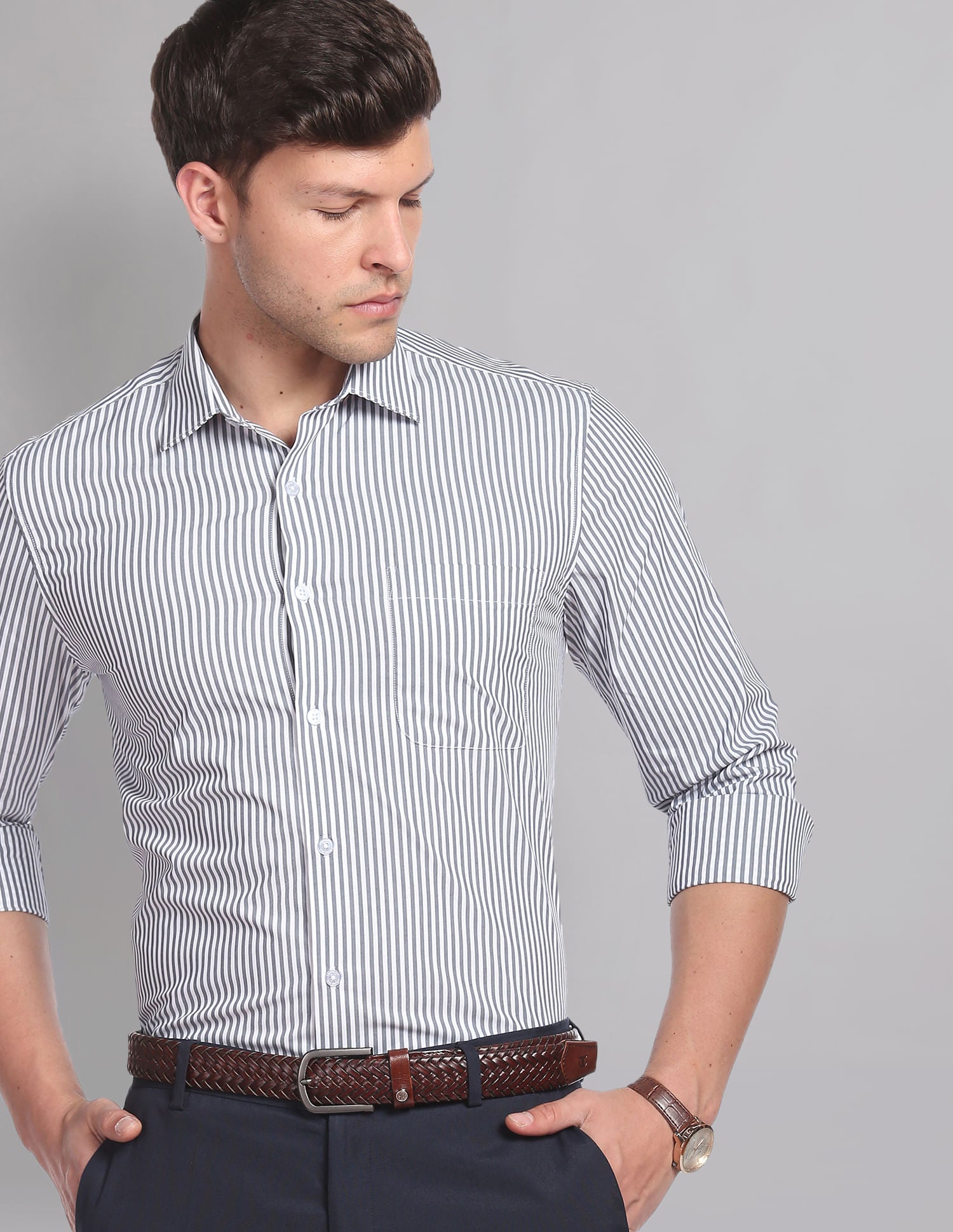 Vertical Stripe Formal Shirt