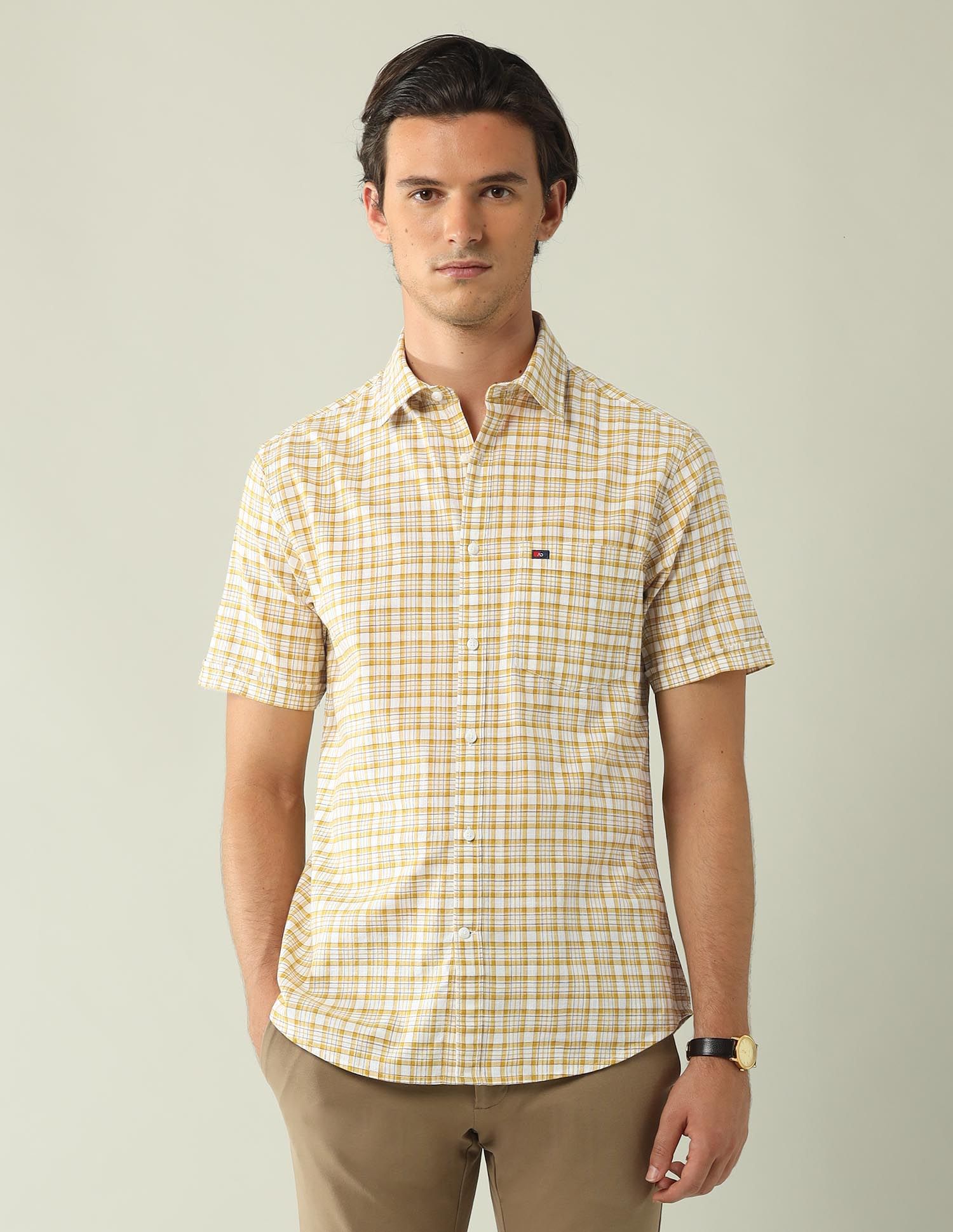 City Chronicles Modern Slim Fit Tartan Checked Shirt