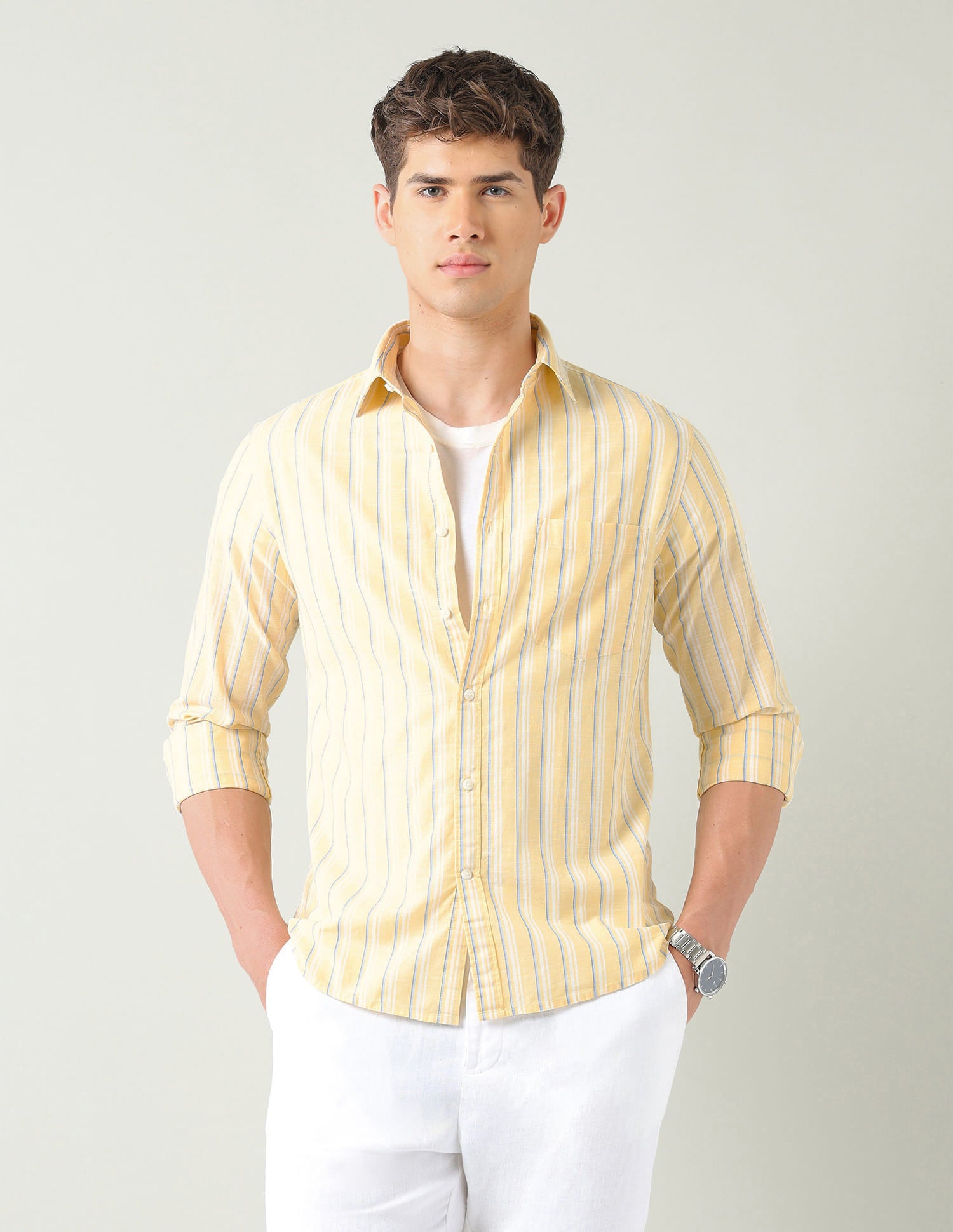 Vertical Striped Regular Fit Shirt