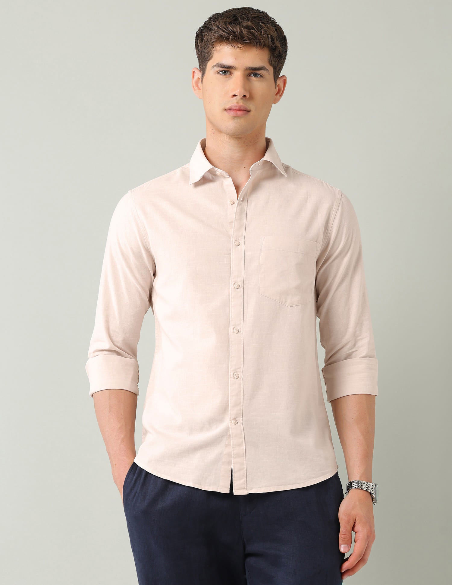 Solid Slim Fit Shirt