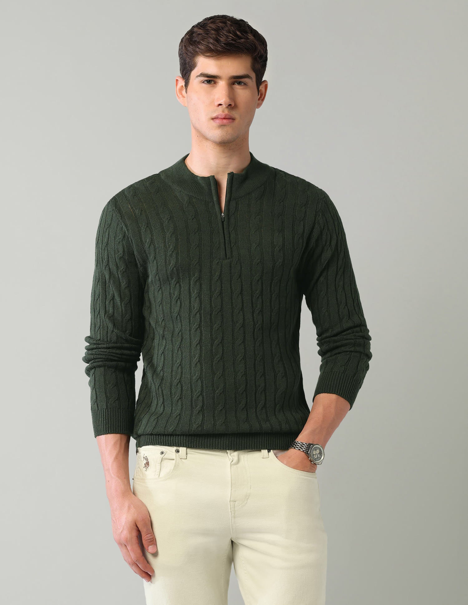 Textured Mens Sweater
