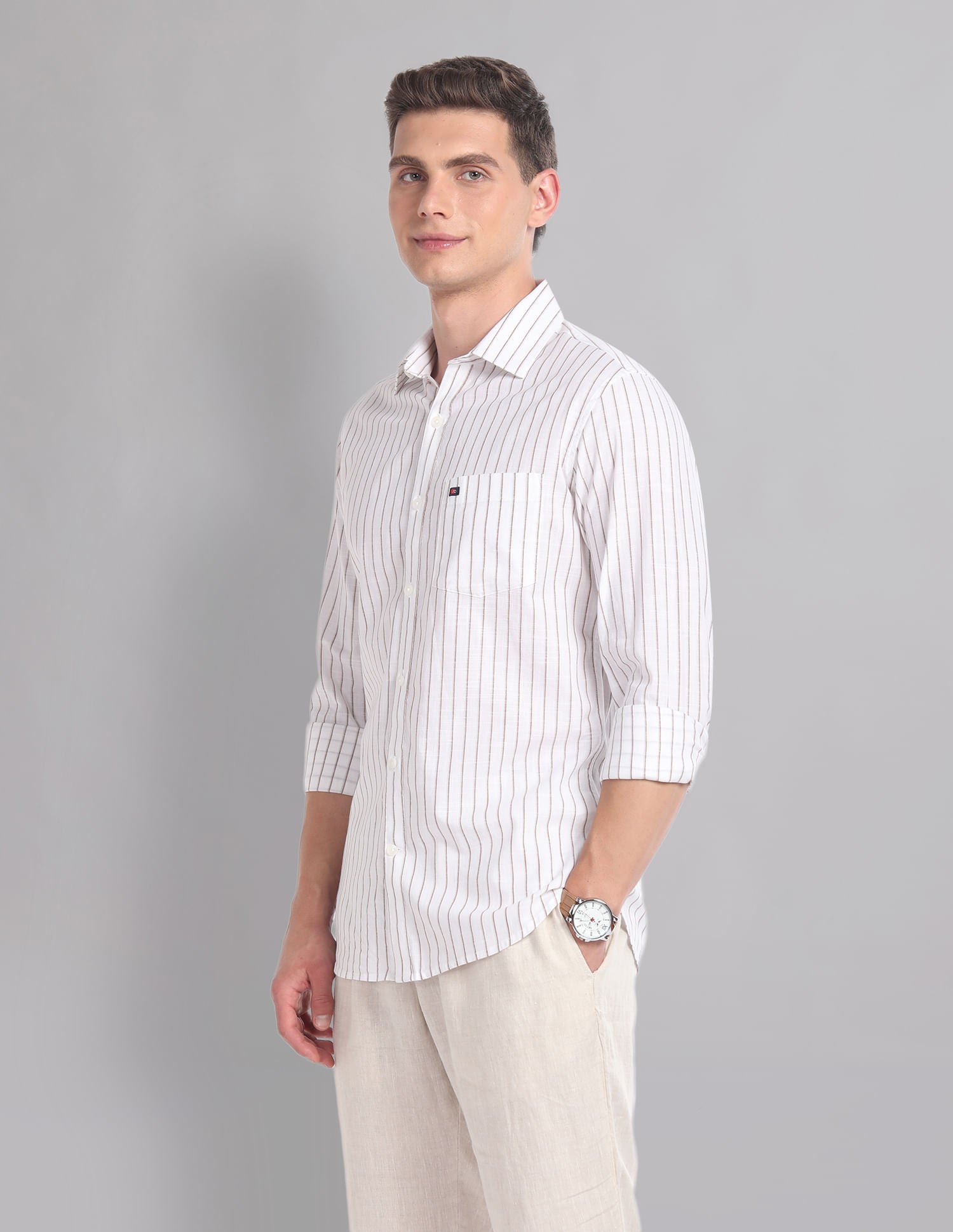 Vertical Stripe Pure Cotton Shirt