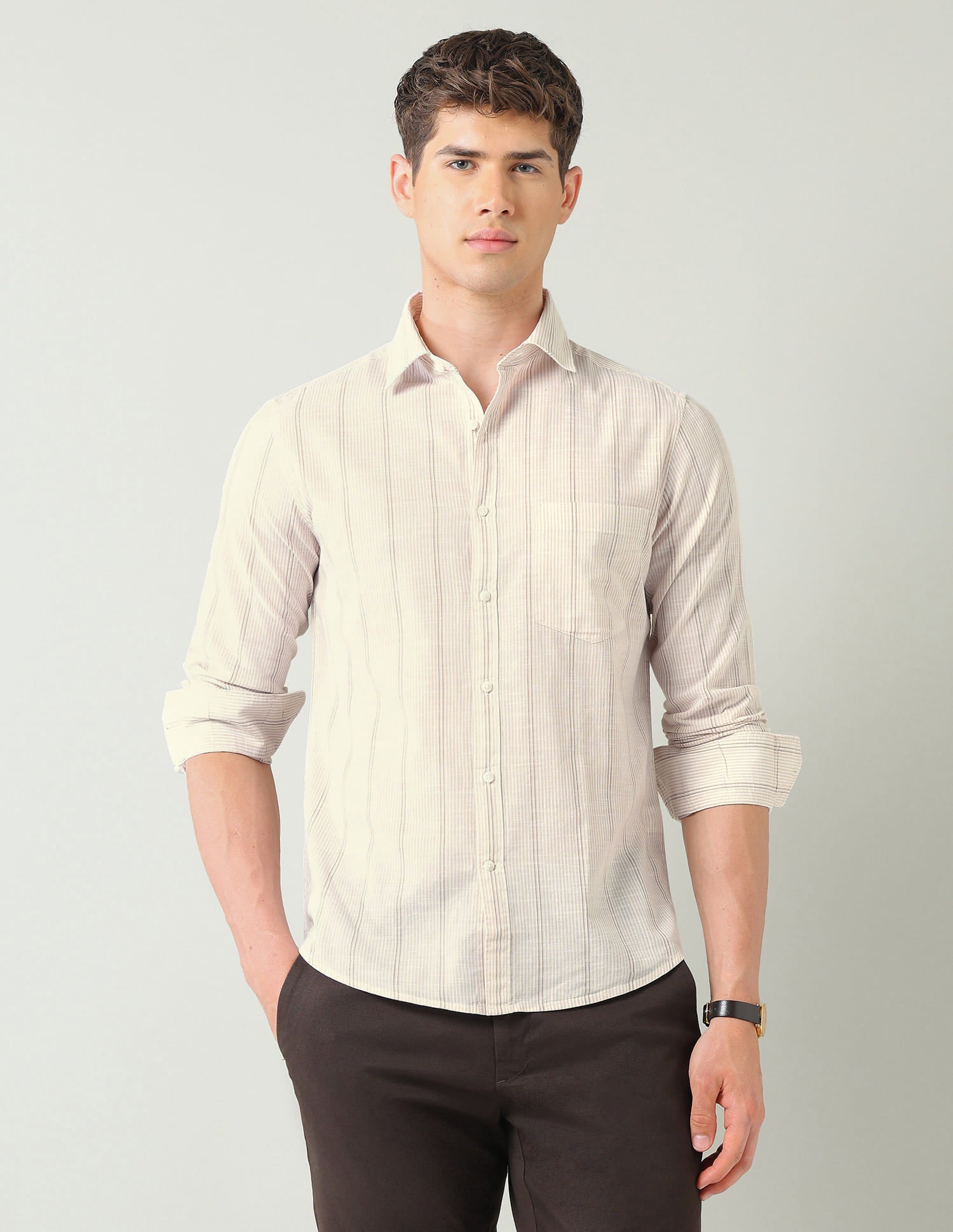 Vertical Striped Regular Fit Shirt 5