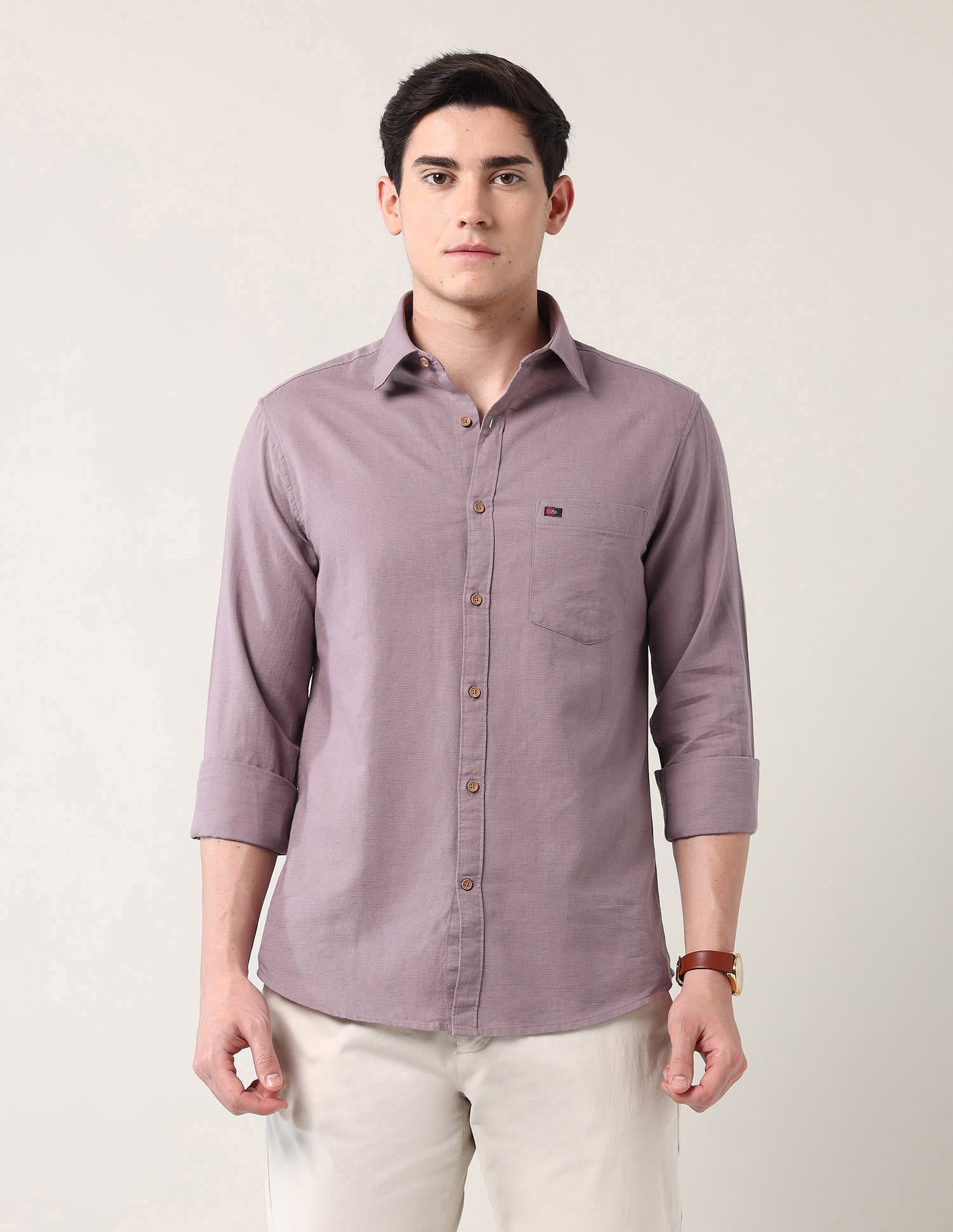 Modern Slim Fit Solid Shirt