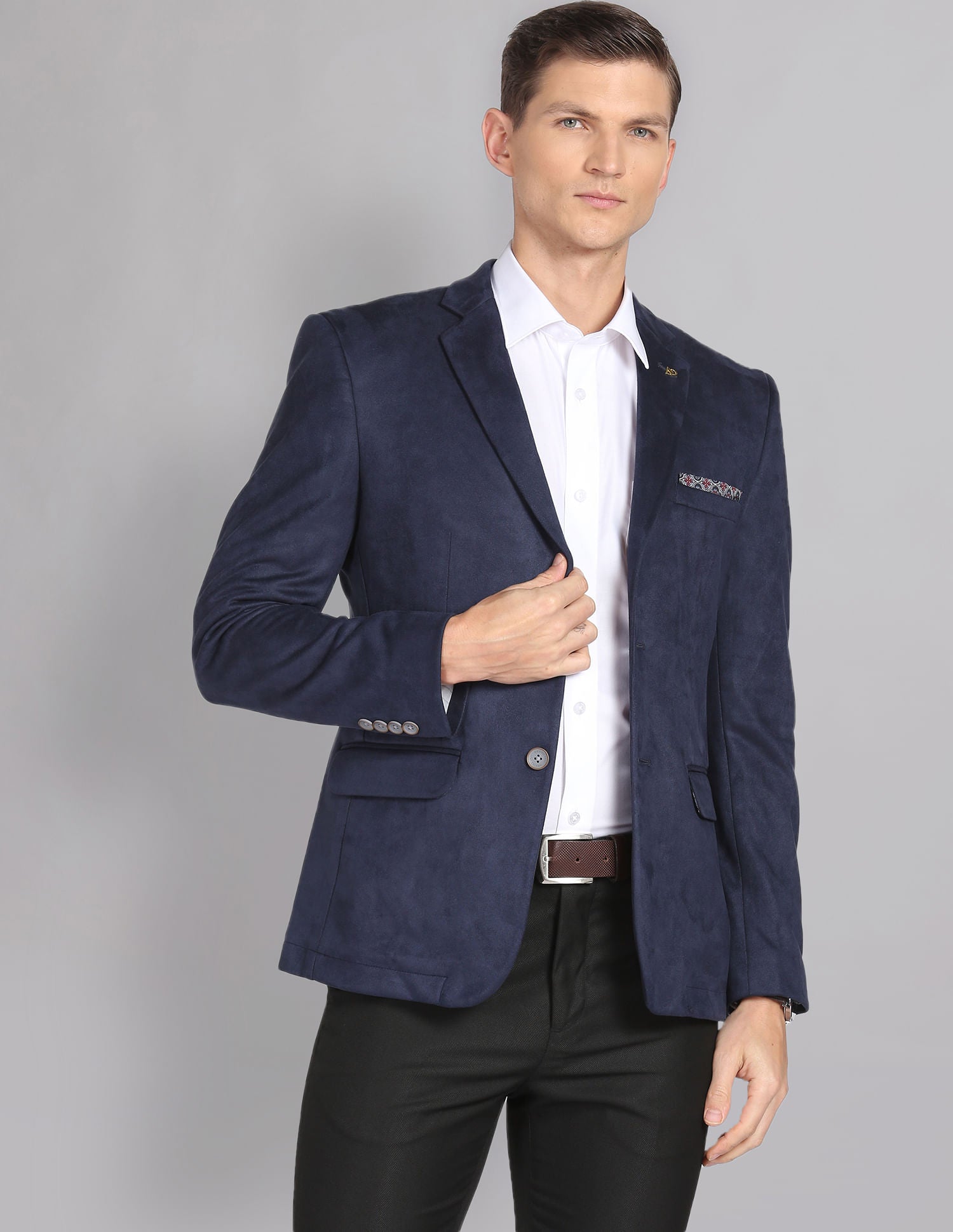 Style Vault Solid Performix Knit Blazer