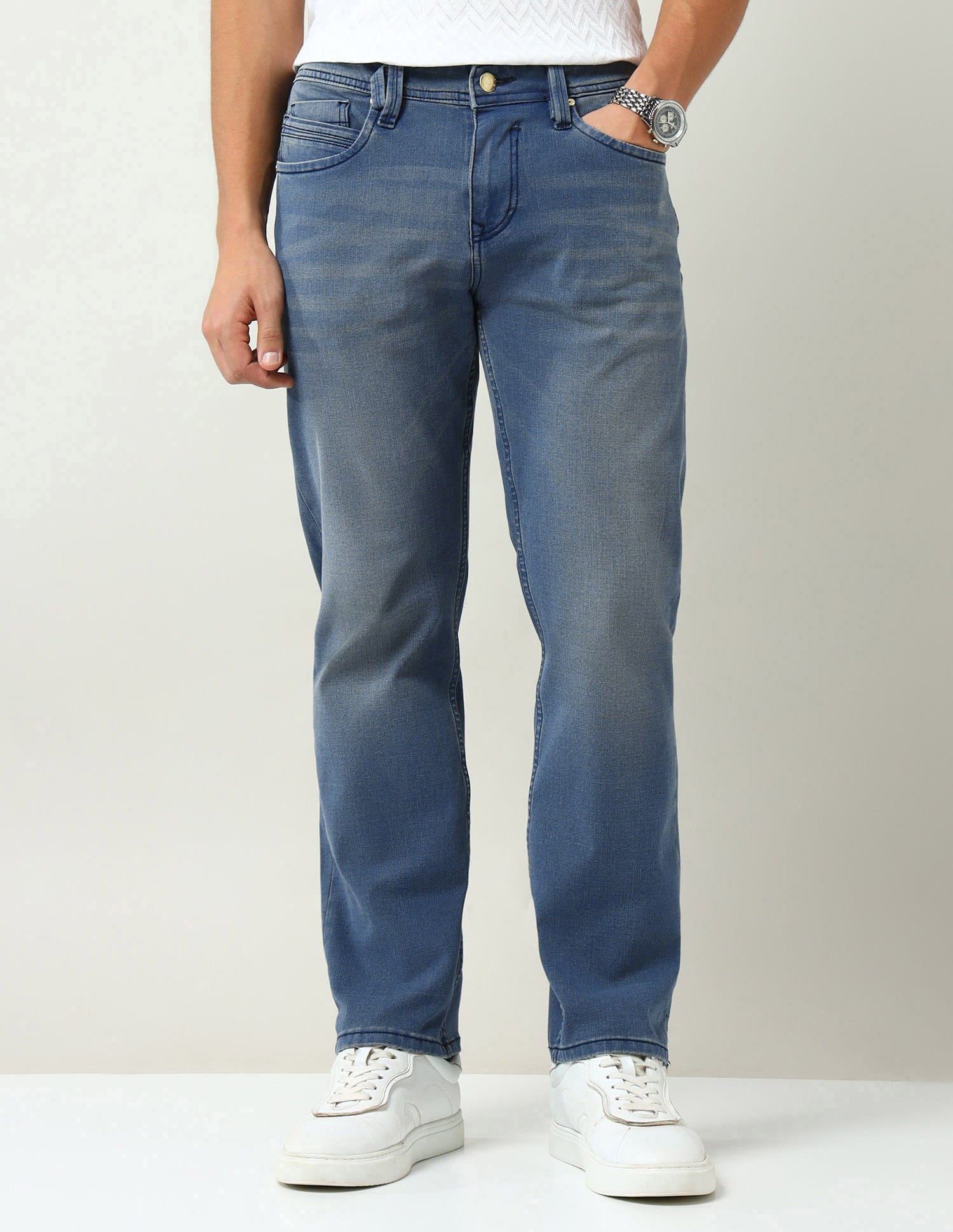 Mid Rise Comfort Slim Fit Jeans