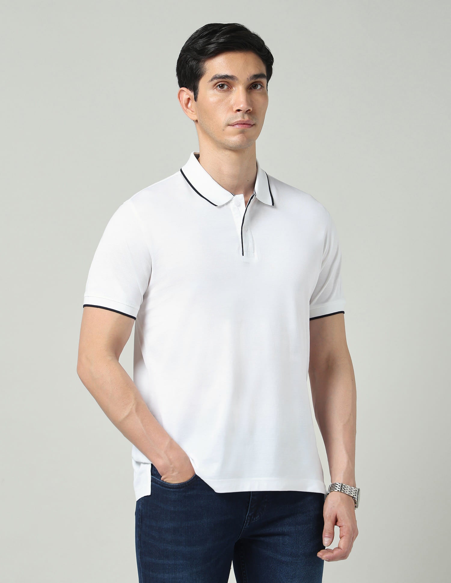 Regular Solid Slim Fit Polo Shirt