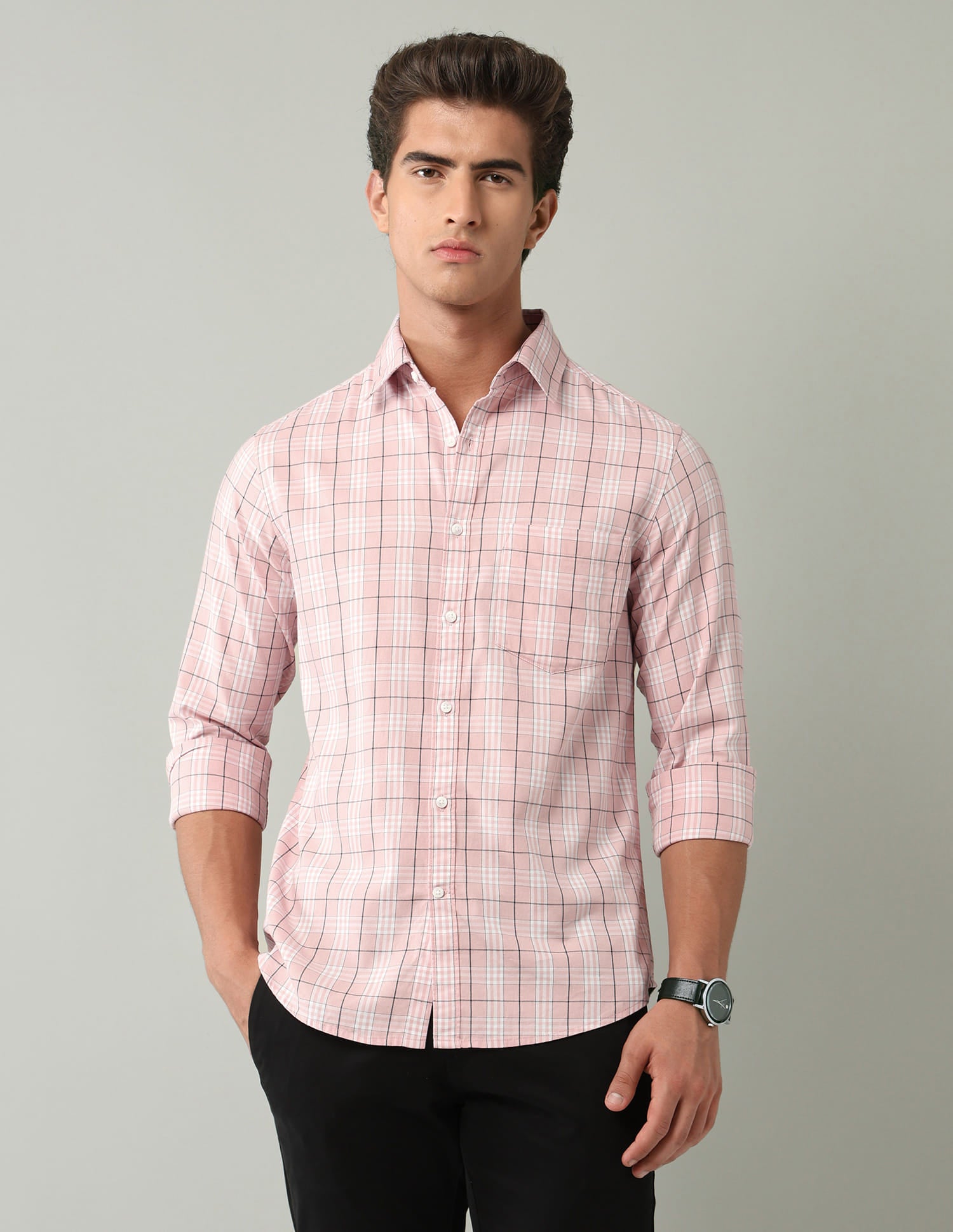 Plaid Checked Modern Slim Fit Shirt