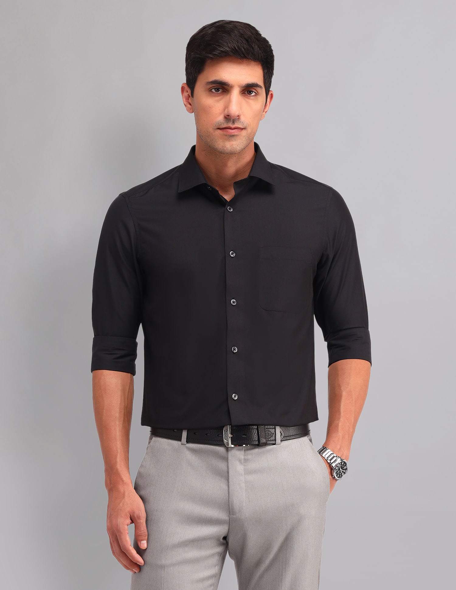 Modern Regular Fit Solid Twill Shirt