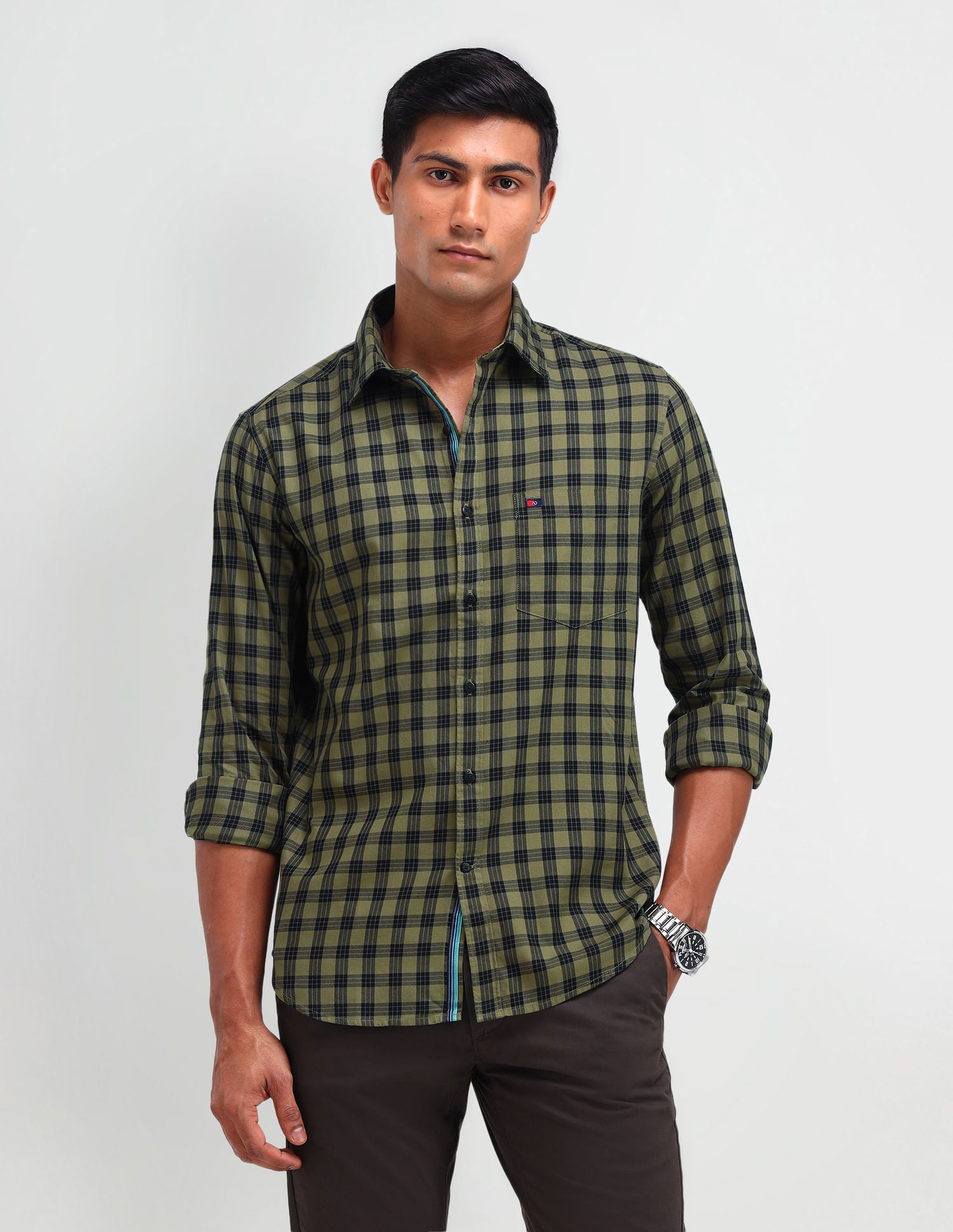 Stylish Long Sleeve Slim Fit Shirt