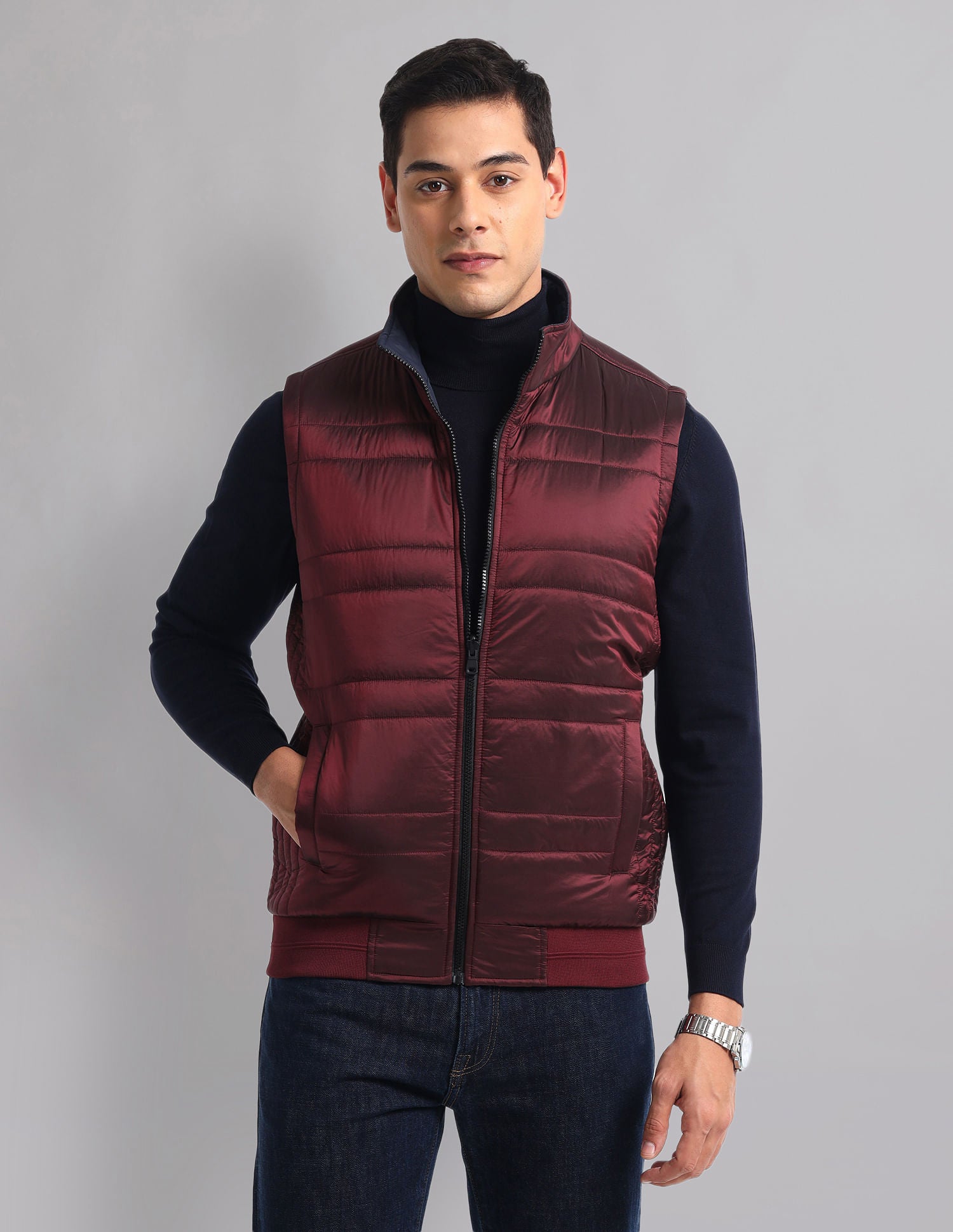 Sleeveless Quilt Reversible Jacket