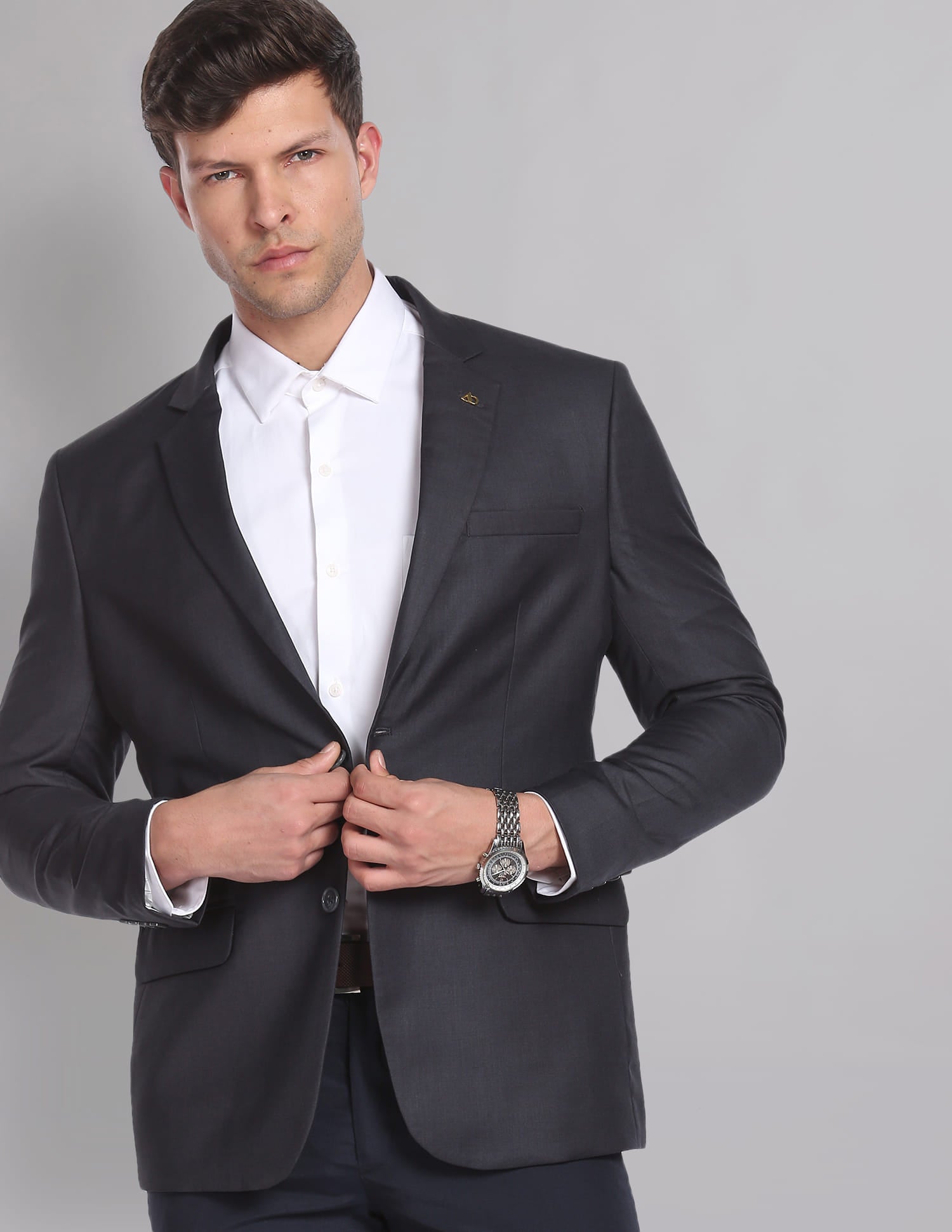 Solid Twill Weave Formal Blazer