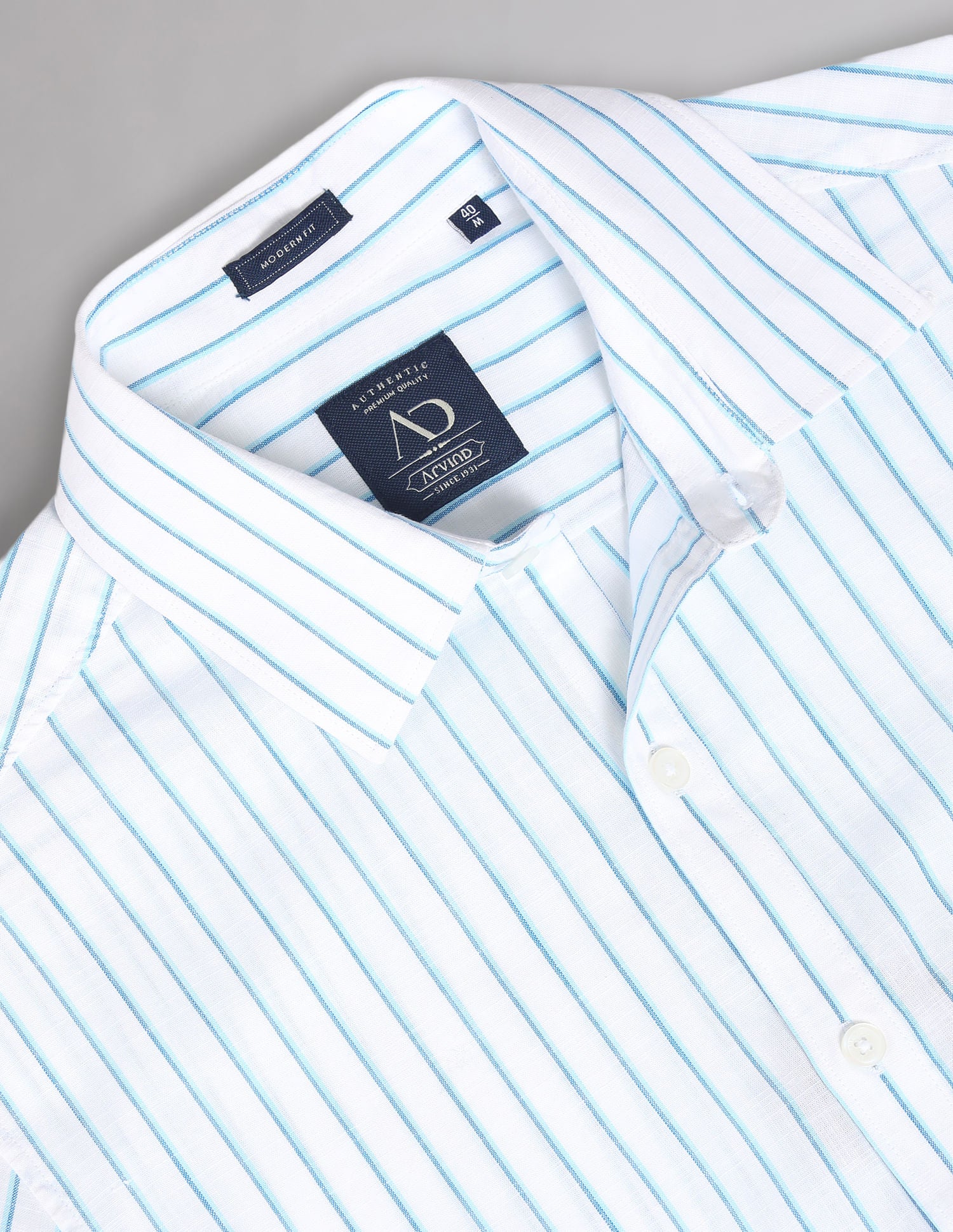 Office Switch Vertical Stripe Cotton Summer Shirt