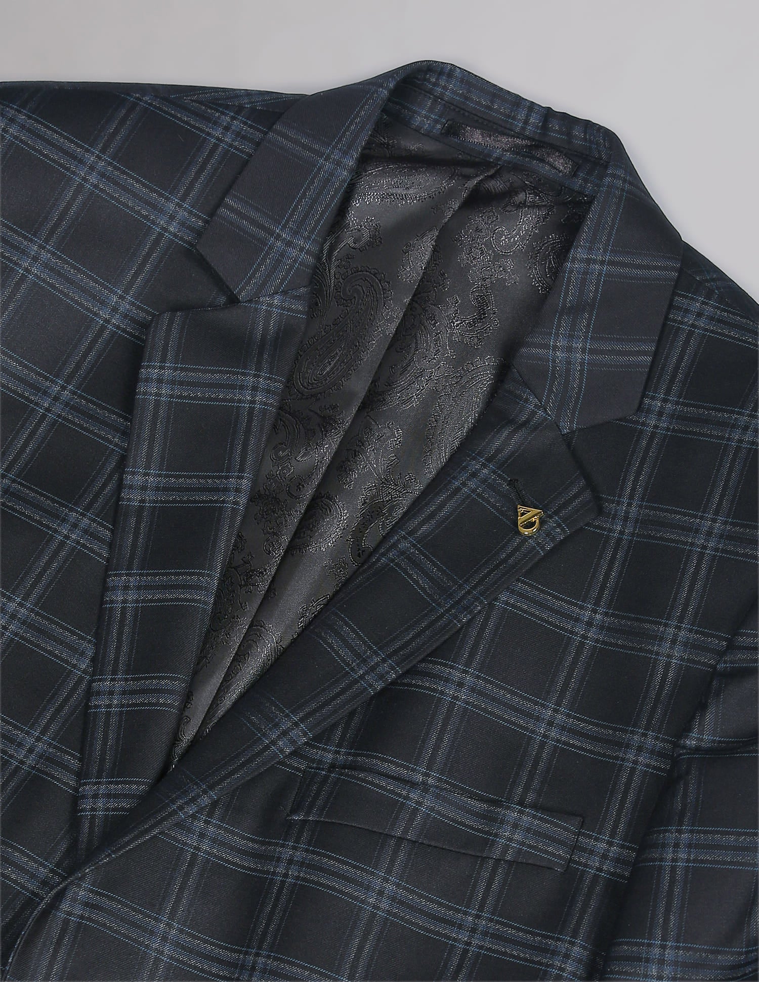Windowpane Check Tailored Fit Blazer