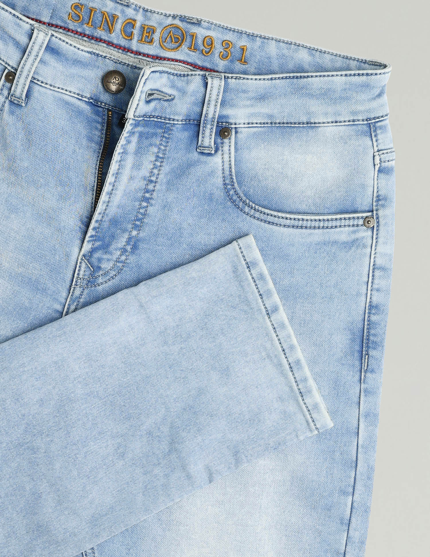 All Day Essential Slim Fit Mid-Rise Stone Wash Jeans