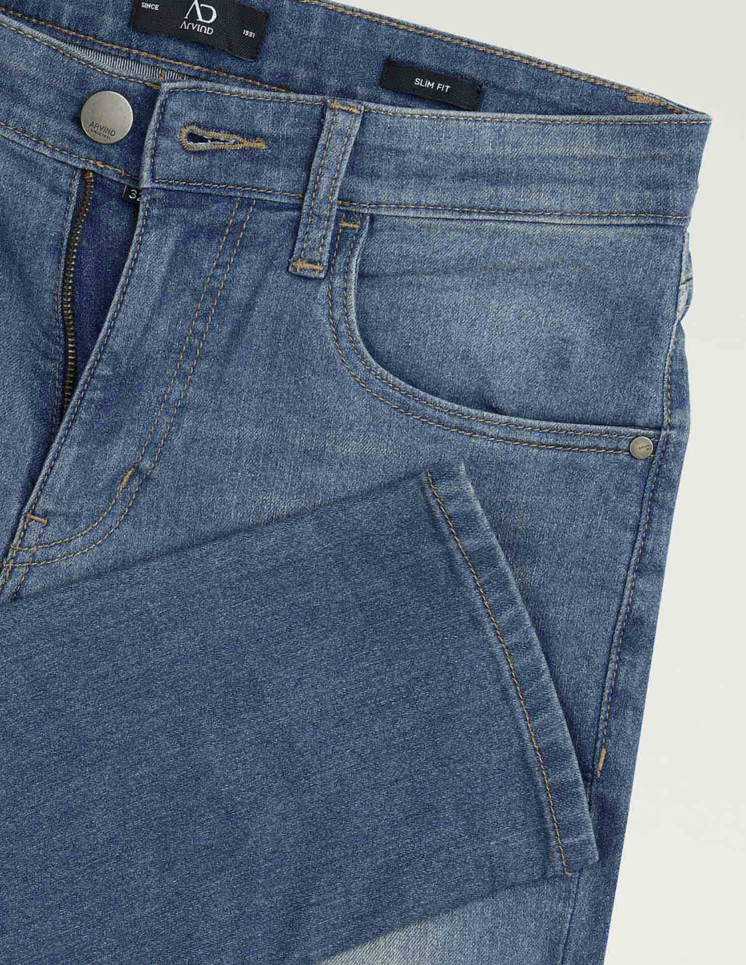 Mid Rise Comfort Slim Fit Jeans