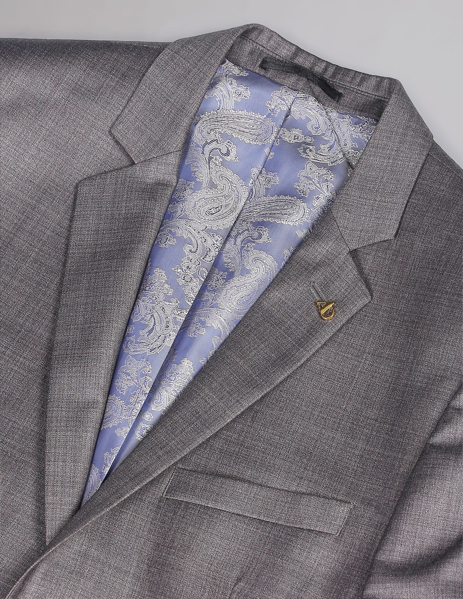 Regular Fit Heathered Twill Blazer
