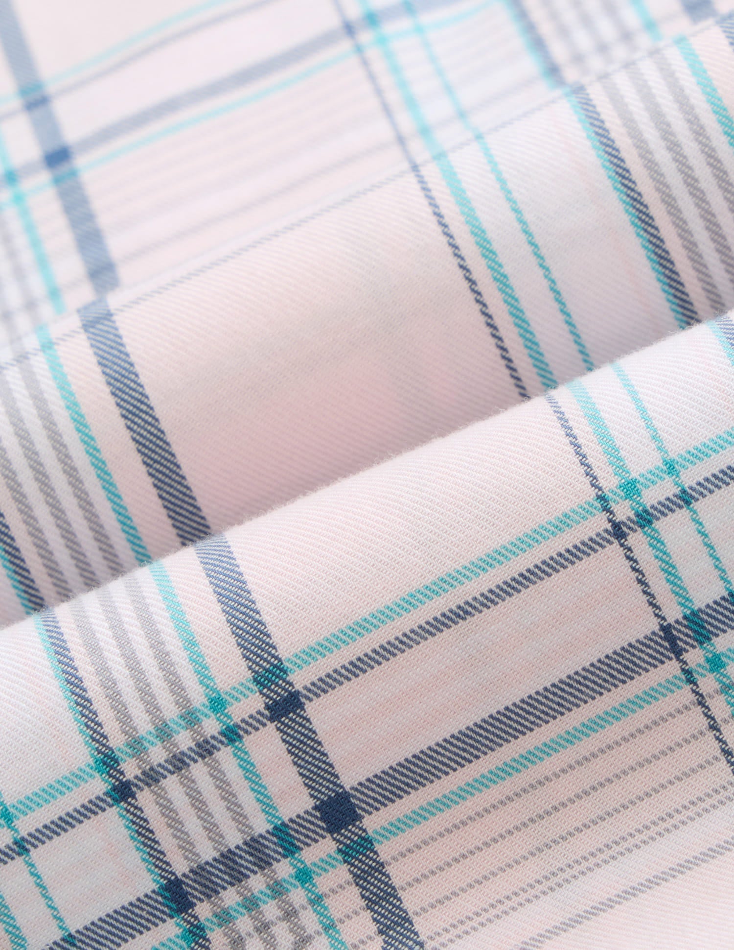Pink Tartan Checked Modern Slim Fit Shirt