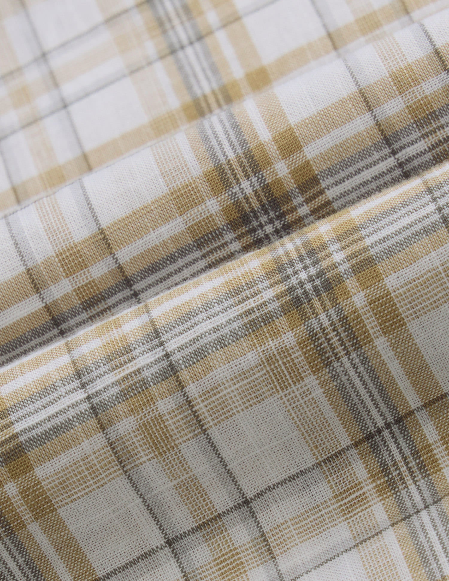 Beige Tartan Checked Regular Fit Shirt