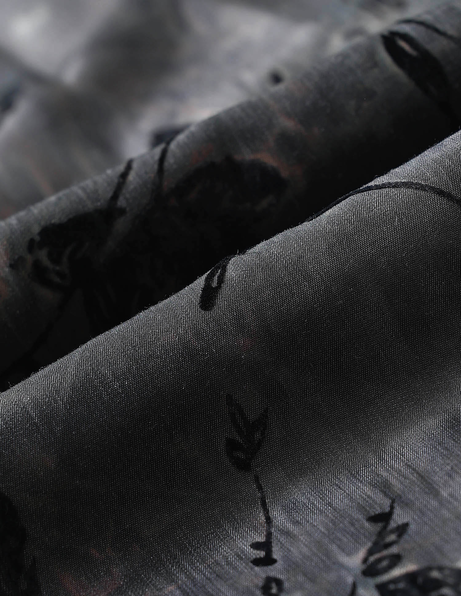 Floral Printed Slim Fit Dobby Weave Shirt