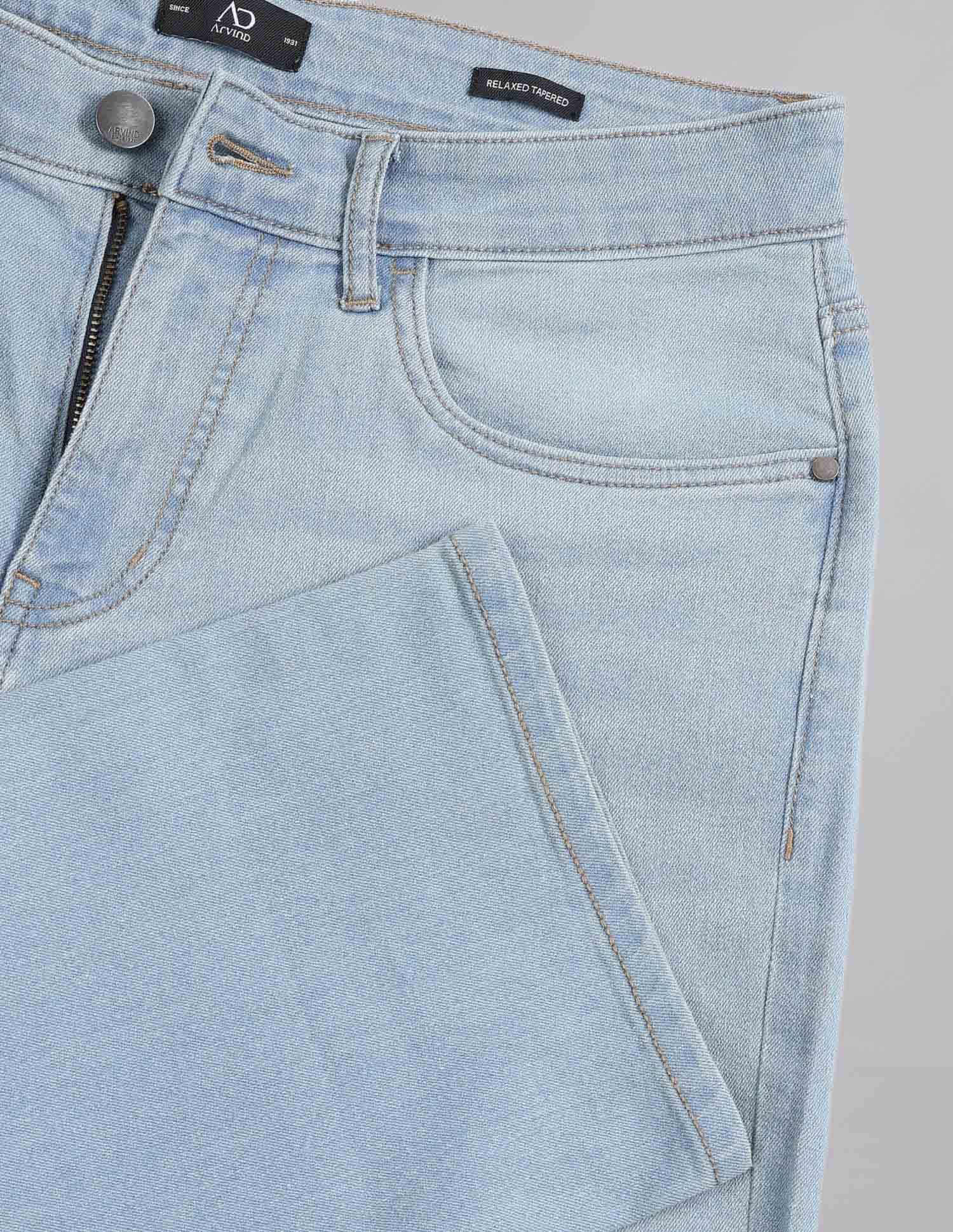 Relaxed tapered Fit Mid Rise Jeans