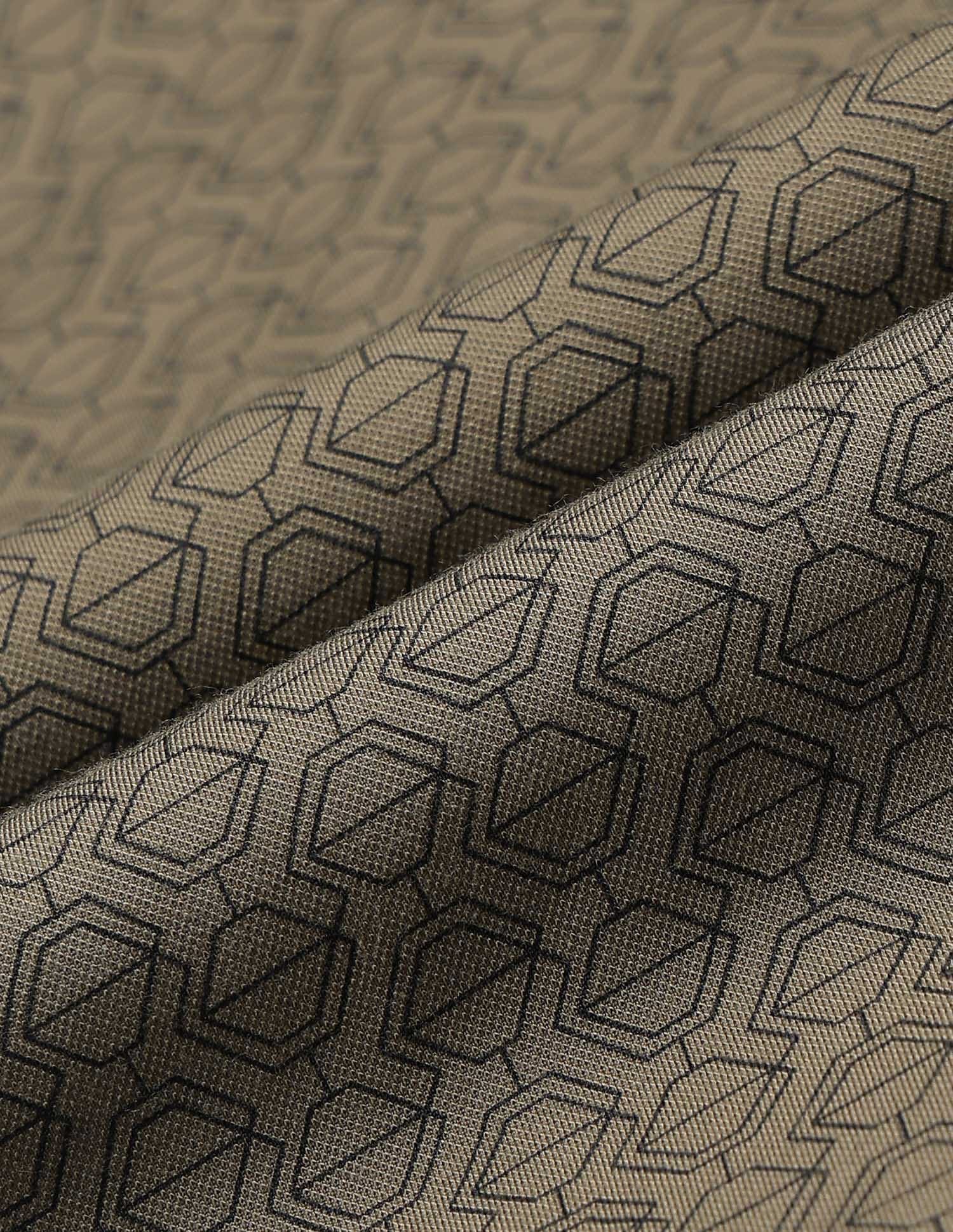 Geometric Printed Slim Fit Polo Shirt