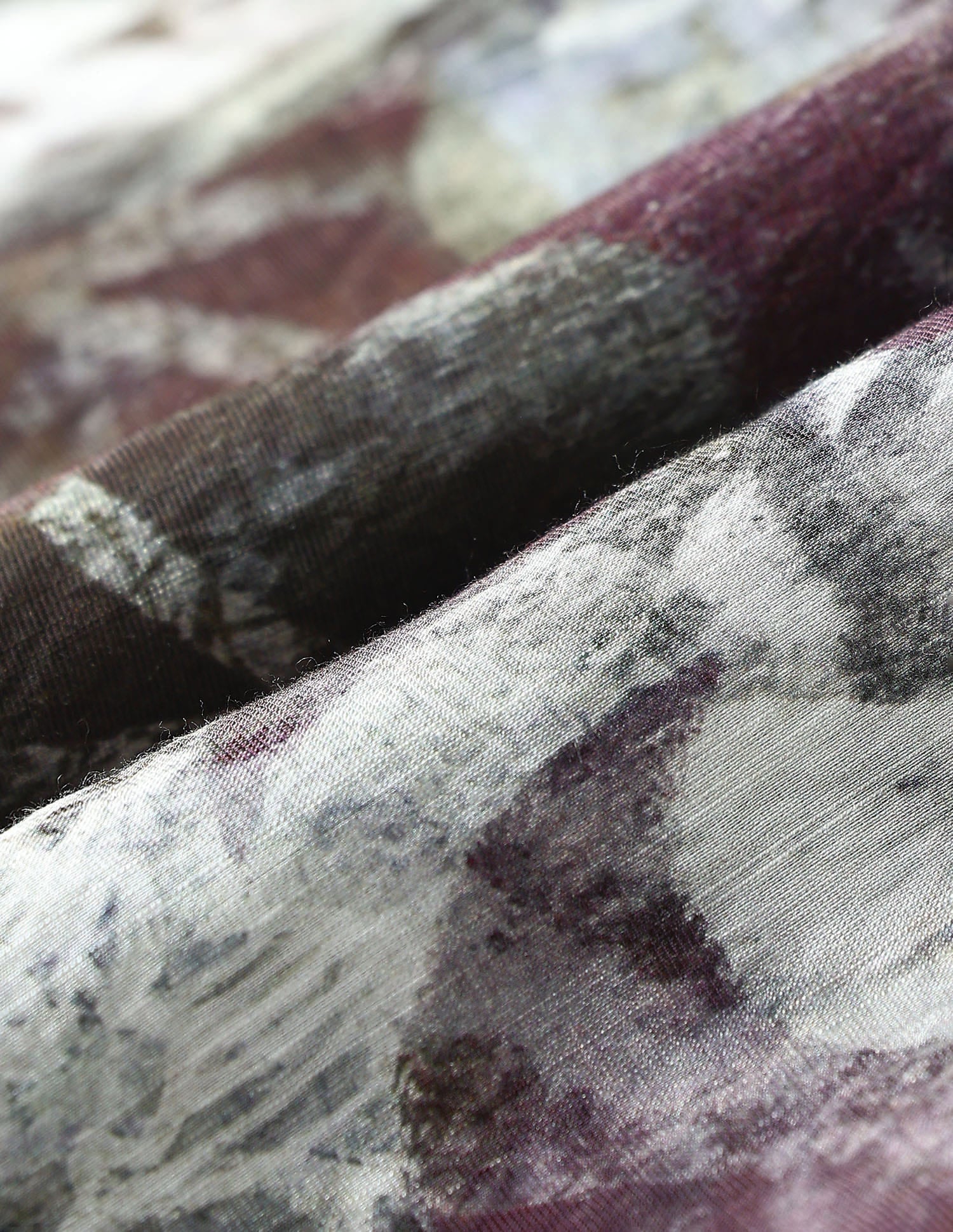 Abstract Printed Slim Fit Dobby Weave Shirt