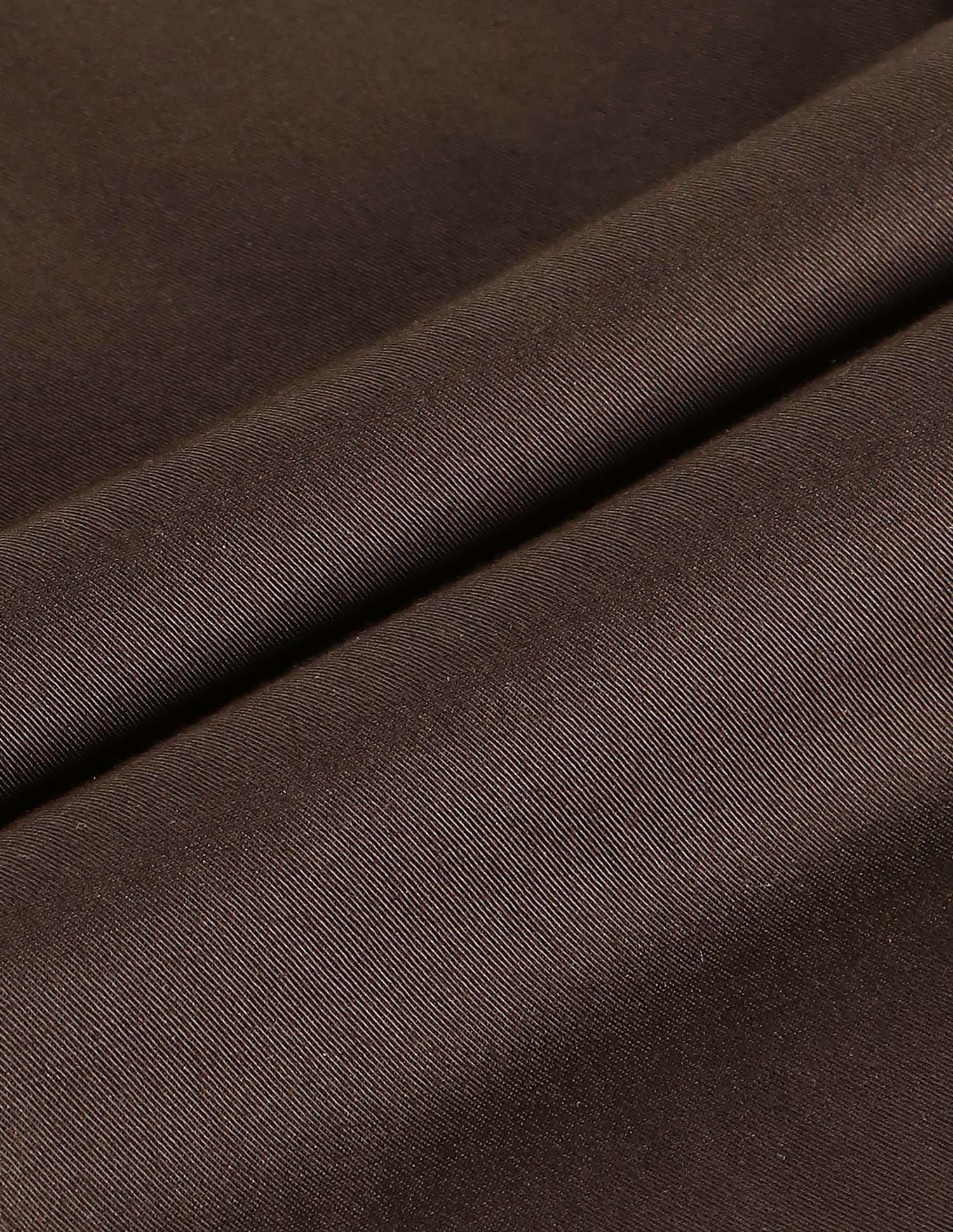 Solid Mid-Rise Slim Fit Trousers