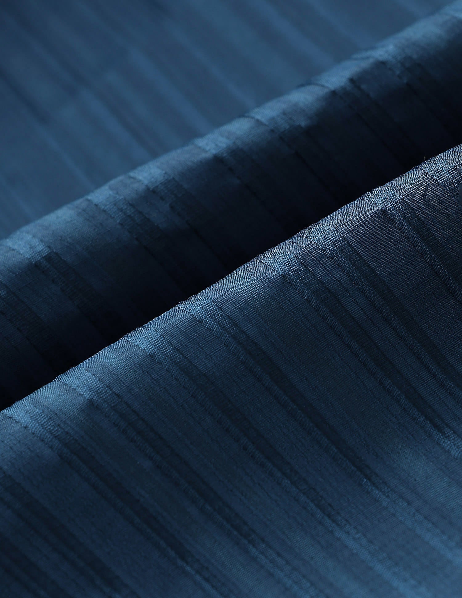 Noir Luxe Vertical Striped Slim Fit Dobby Weave Shirt