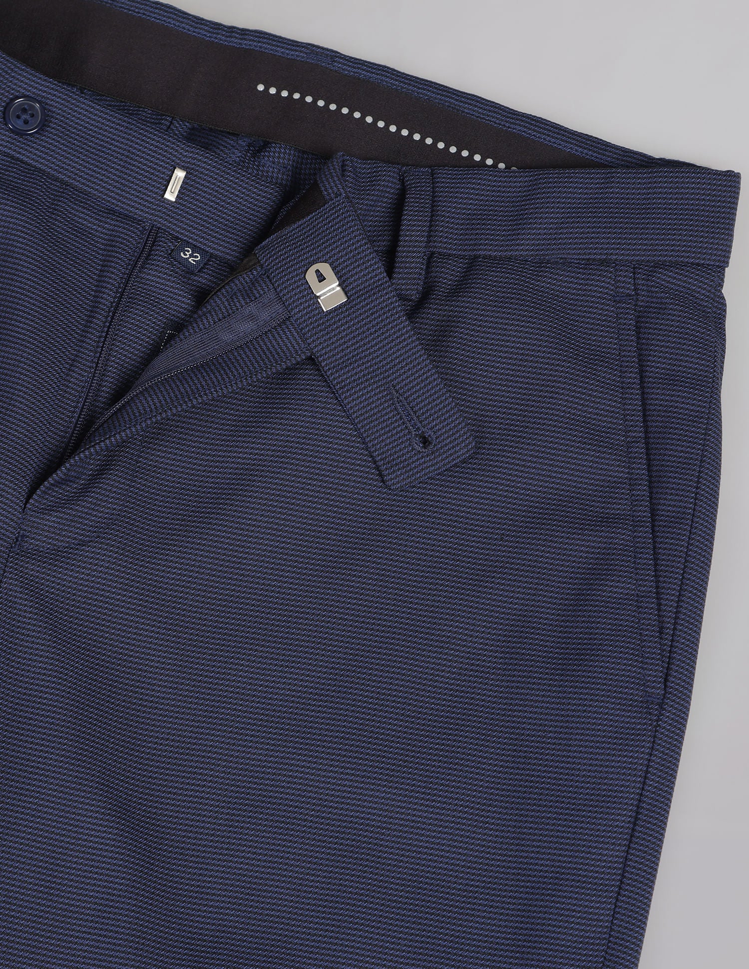 Sophisticated Edge Horizontal Stripe Smart Flex Trousers